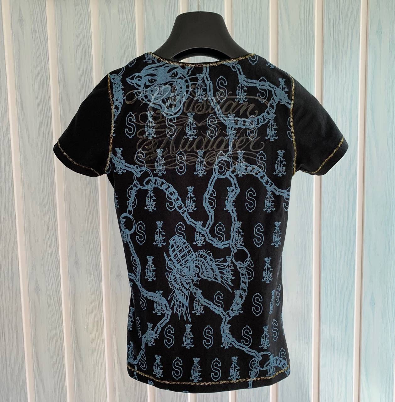 Christian Audigier Christian Audigier Rhinestone Multicolor Tall USA T-Shirt Size S / US 4 / IT 40 - 2 Thumbnail