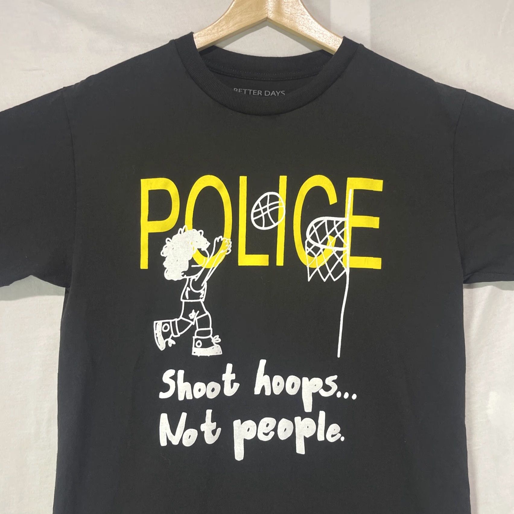 Vintage Better Days Mens Shirt Medium Streetwear Police Shoot Hoops Not People Tee Size US M / EU 48-50 / 2 - 2 Thumbnail