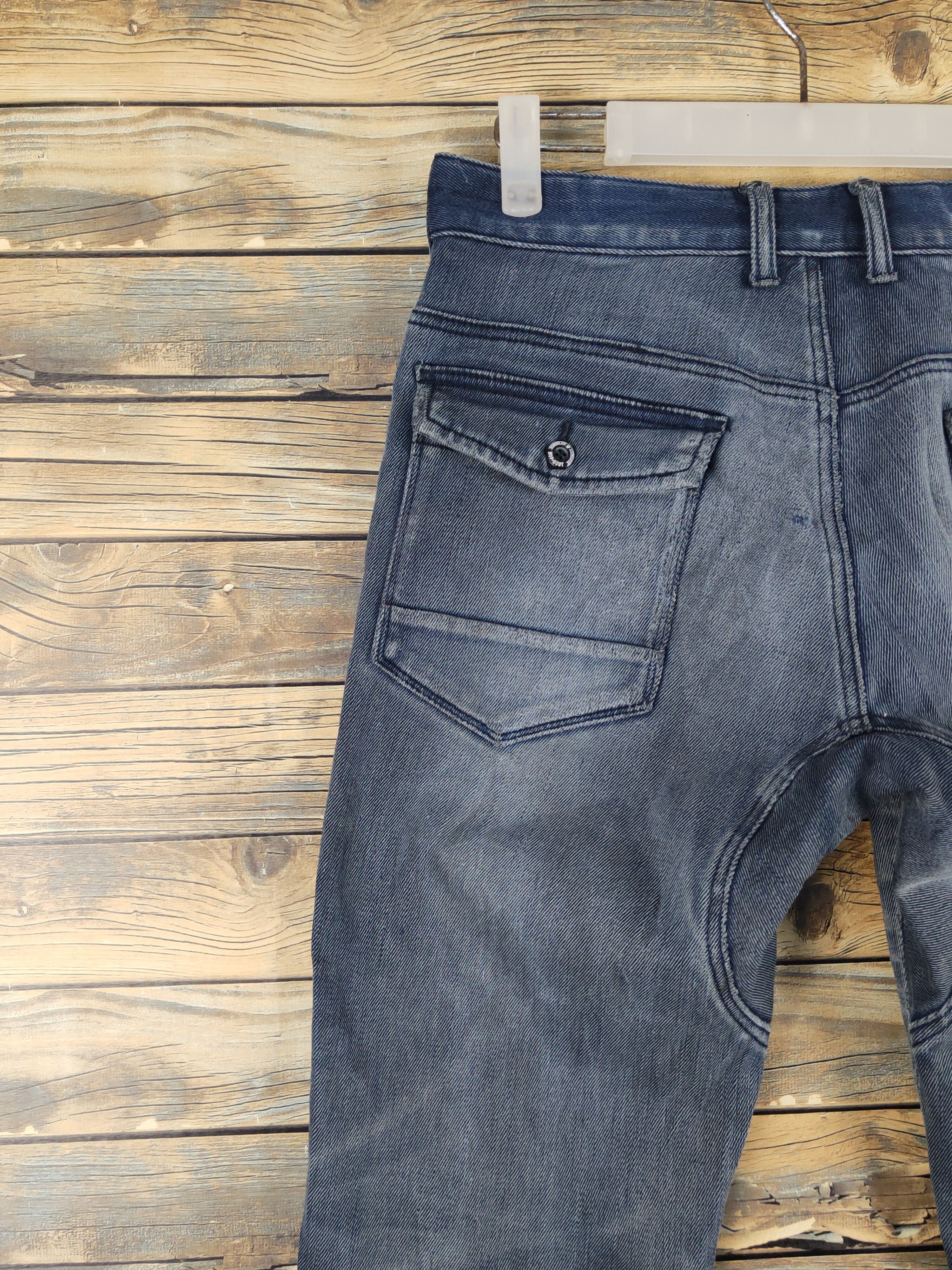 Japanese Brand Hop-Scot Dark Blue Faded Distressed Ripped Jeans #W1983 Size US 30 / EU 46 - 9 Thumbnail