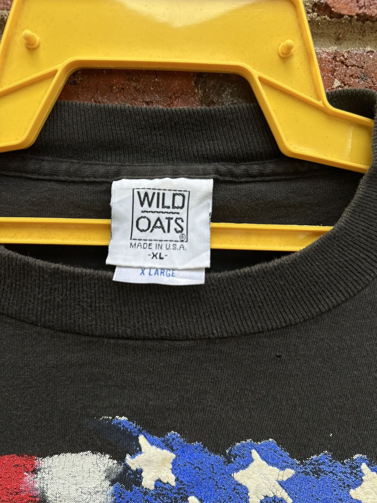 Sears × Vintage Vintage Wild Oat America Flag 90s Faded Tee Size US XL / EU 56 / 4 - 3 Thumbnail