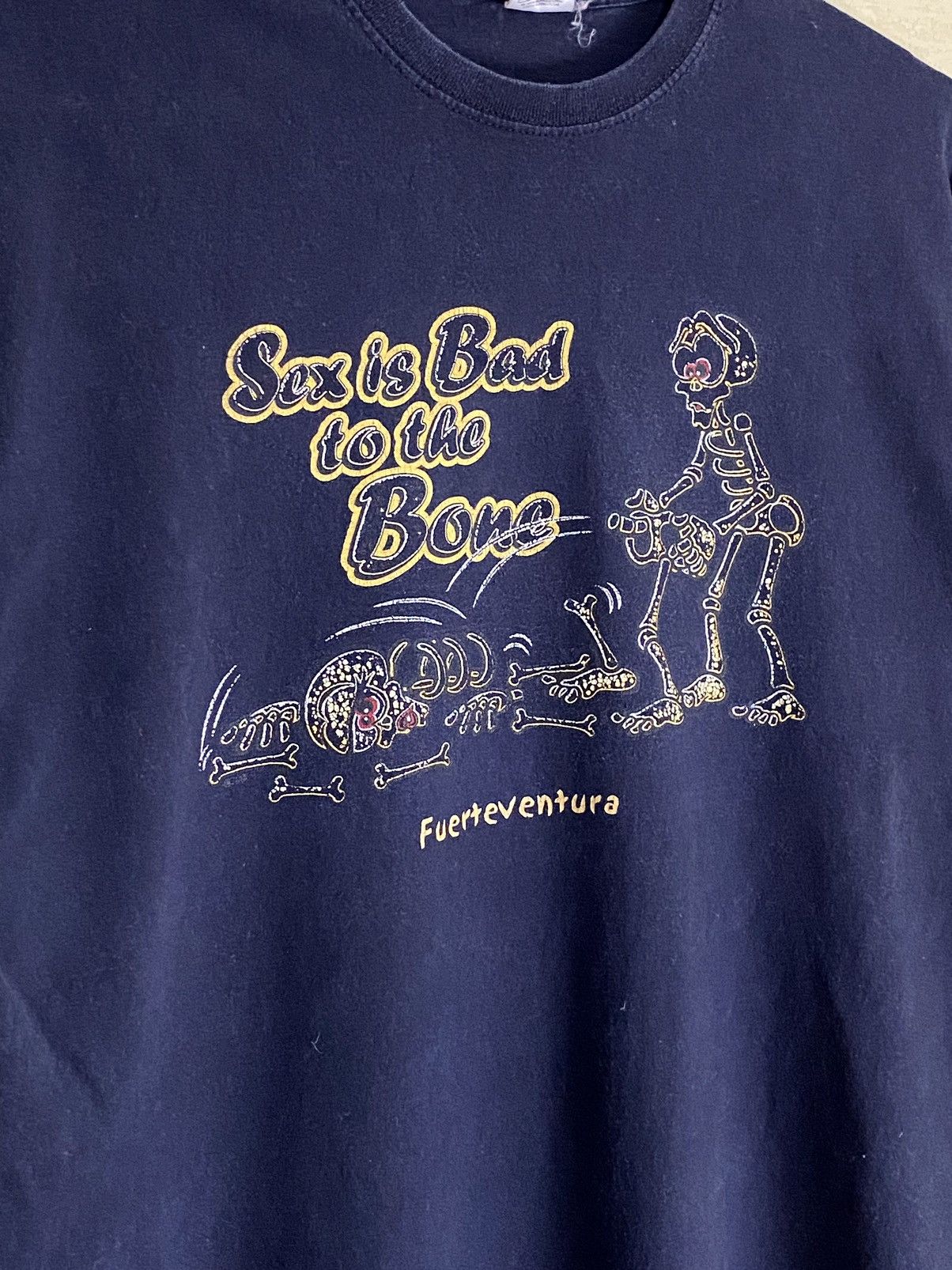 Band Tees × Vintage Vintage Humour Sex Is Bad To The Bone Boxy T-shirt XL Y2K Size US XL / EU 56 / 4 - 2 Thumbnail