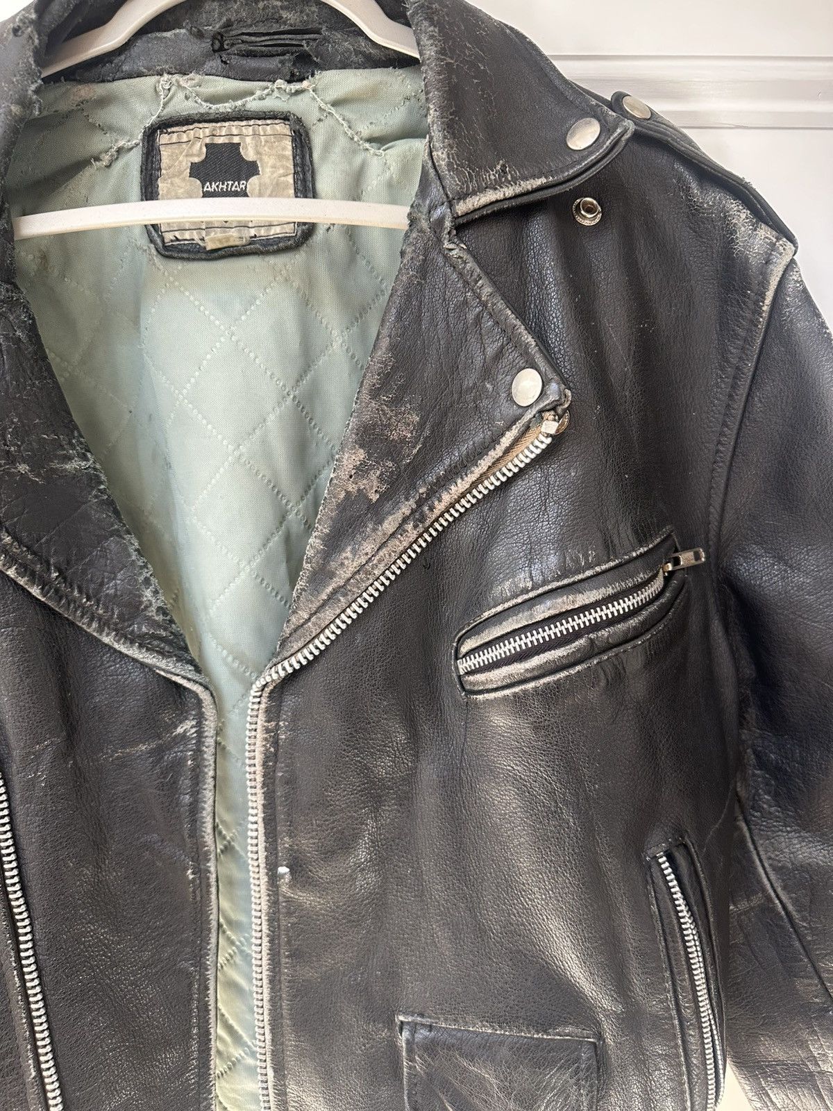 Other Distressed vintage leather jacket Size US M / EU 48-50 / 2 - 2 Thumbnail