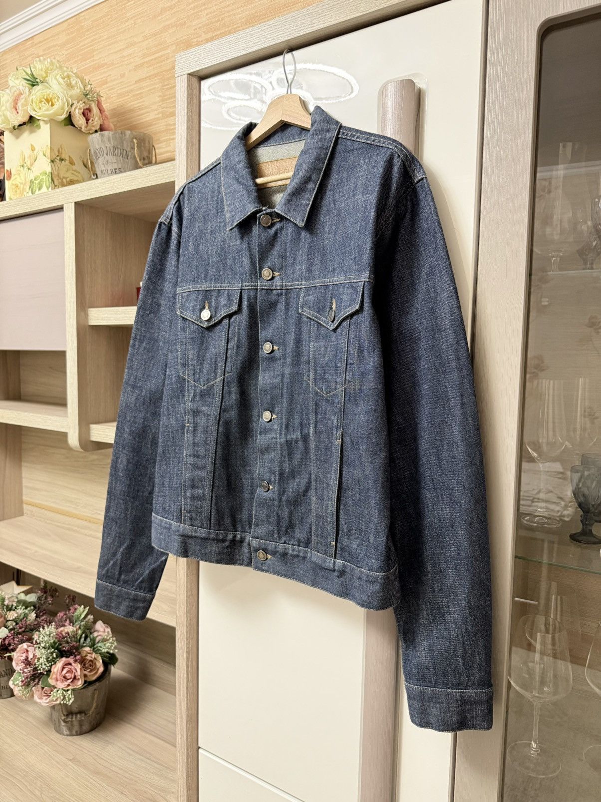 GUCCI ヴィンテージ ジャケット Gucci Gucci Vintage Denim Biker Jacket Size 48 – Tom Ford Era