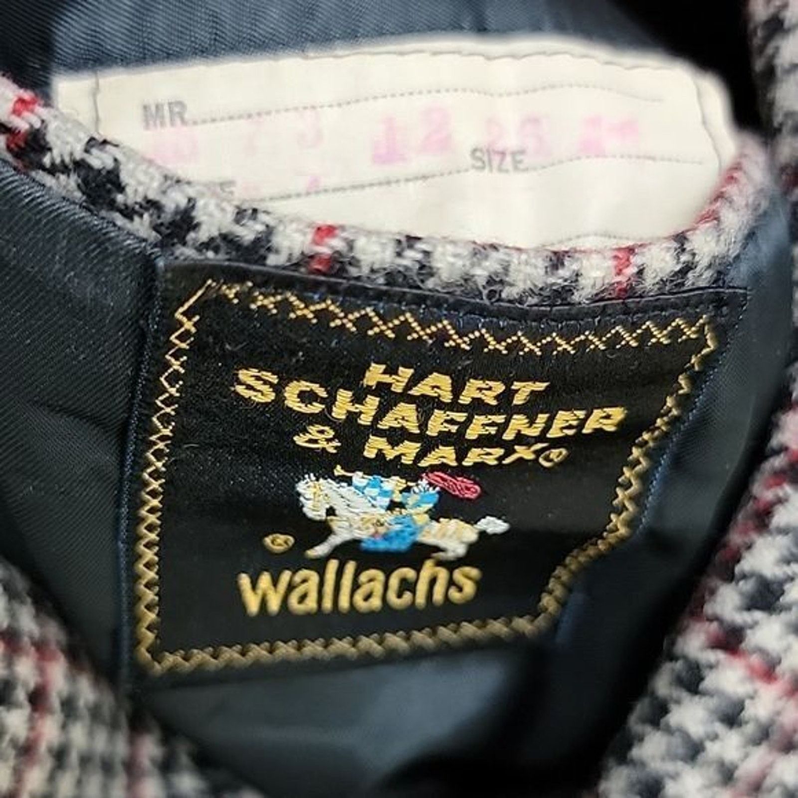 Hart Schaffner Marx Hart Schaffner & Marx Mens 40L Houndstooth Wool Blazer Size 40L - 14 Thumbnail