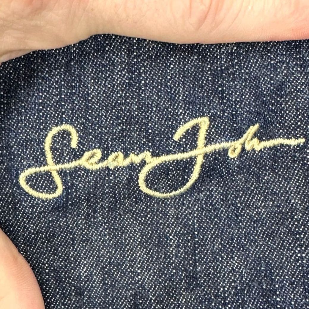 Sean John Sean John Denim Button Up Shirt Adult XL Blue Dark Wash Long Sleeve Pocket Mens Size US XL / EU 56 / 4 - 7 Thumbnail