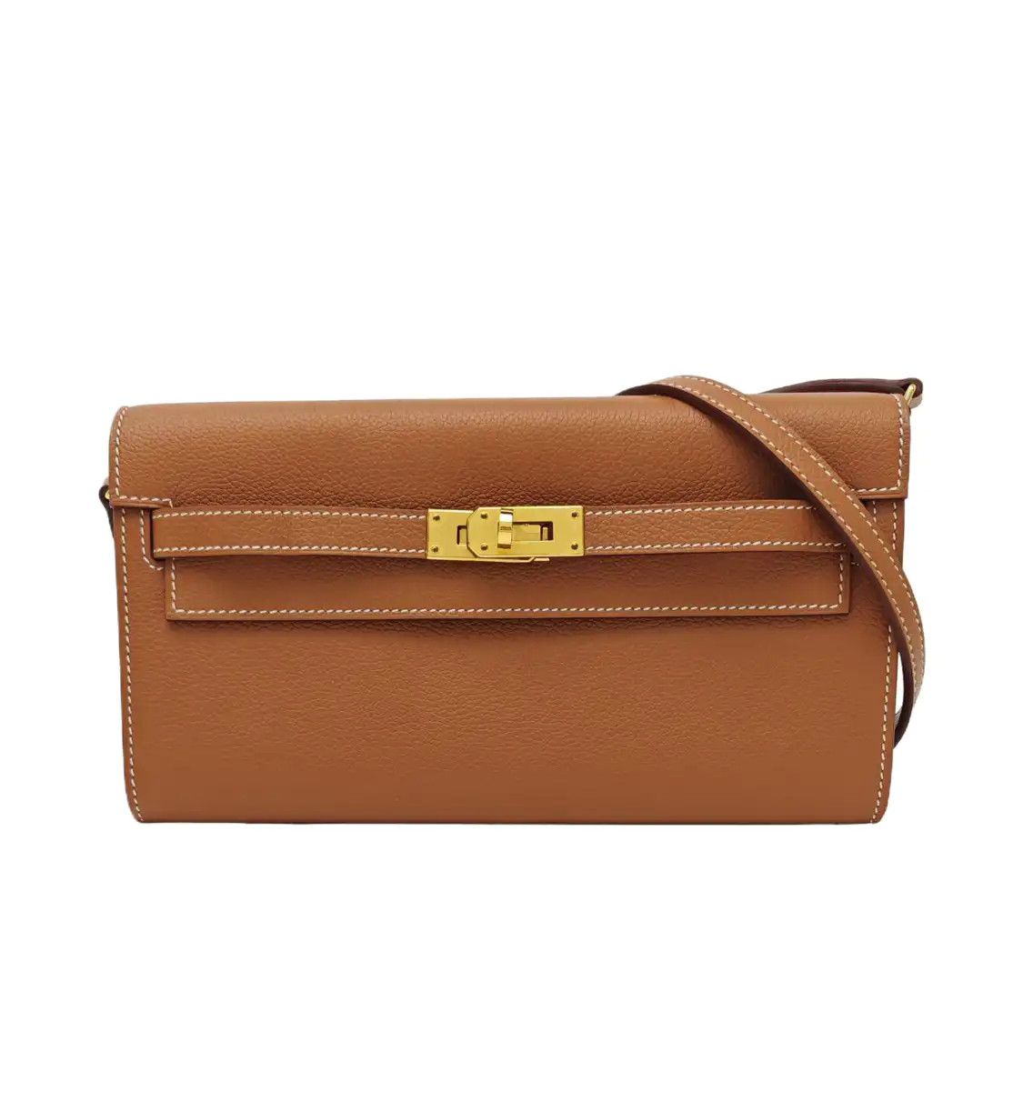 Hermes Hermes Kelly To Go 20 Gold Brown Epsom cowhide leather Kelly shoulder bag crossb Size ONE SIZE - 1 Thumbnail