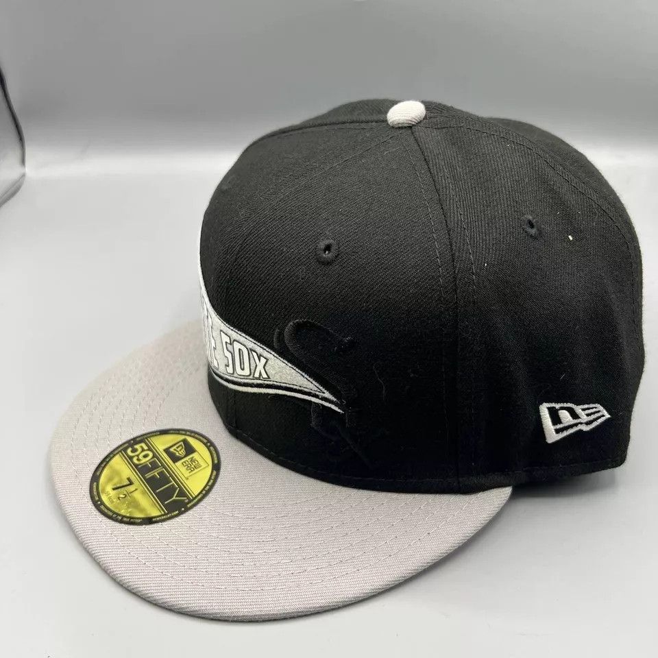 New Era Chicago White Sox Hat Men 7 1/2 59Fifty New Era Fitted Cap Size ONE SIZE - 2 Thumbnail