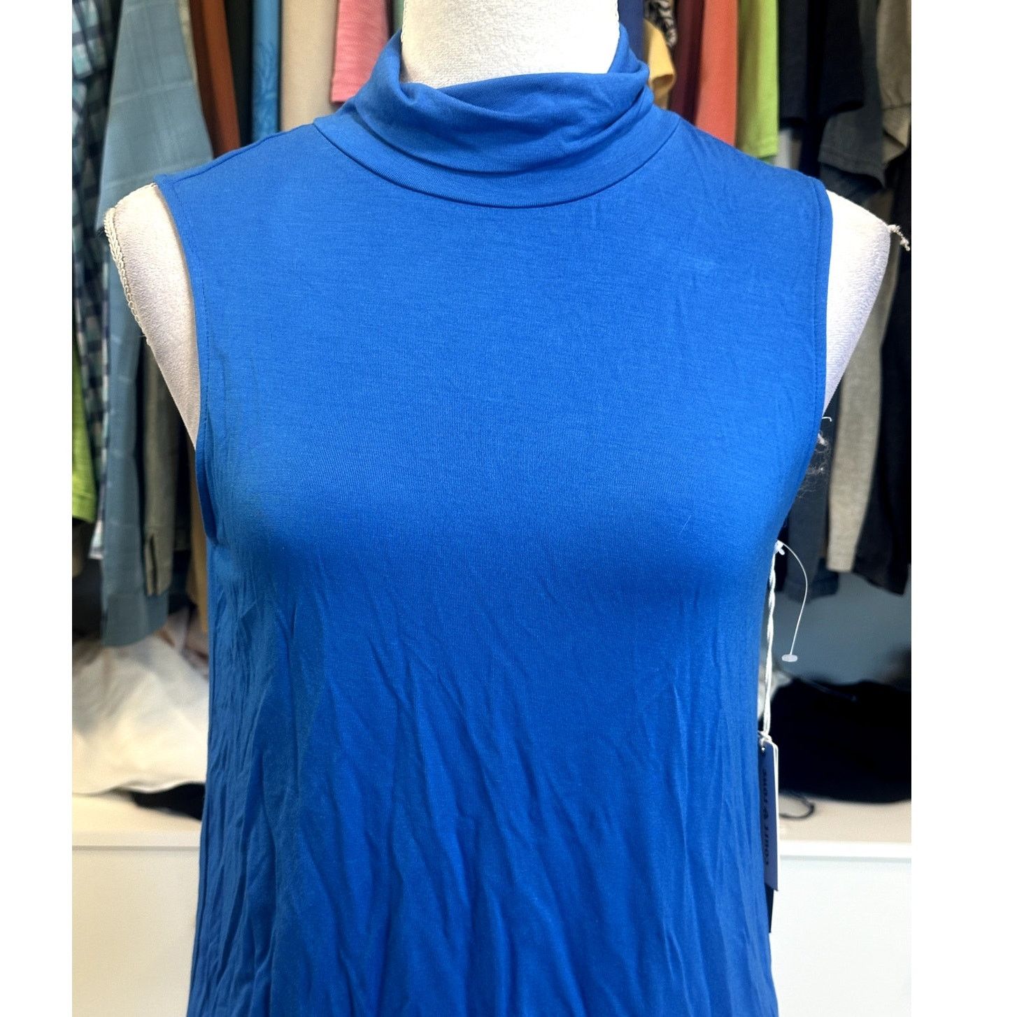 Other Court & Rowe Womens Blue Sleeveless Turtle Neck Blouse S NWT Size S / US 4 / IT 40 - 2 Thumbnail