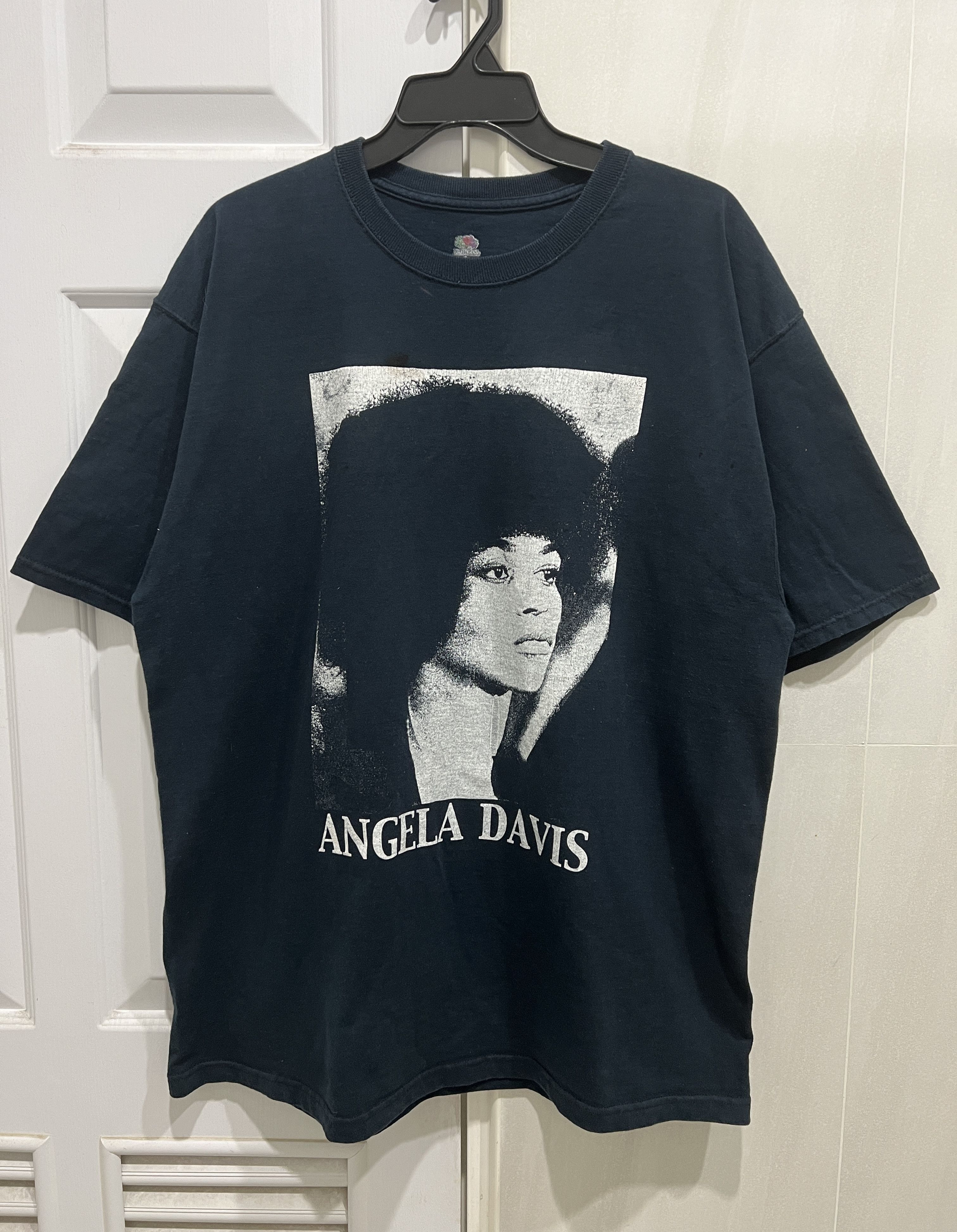 Vintage Y2K Angela Davis Activist Tee XL Black History