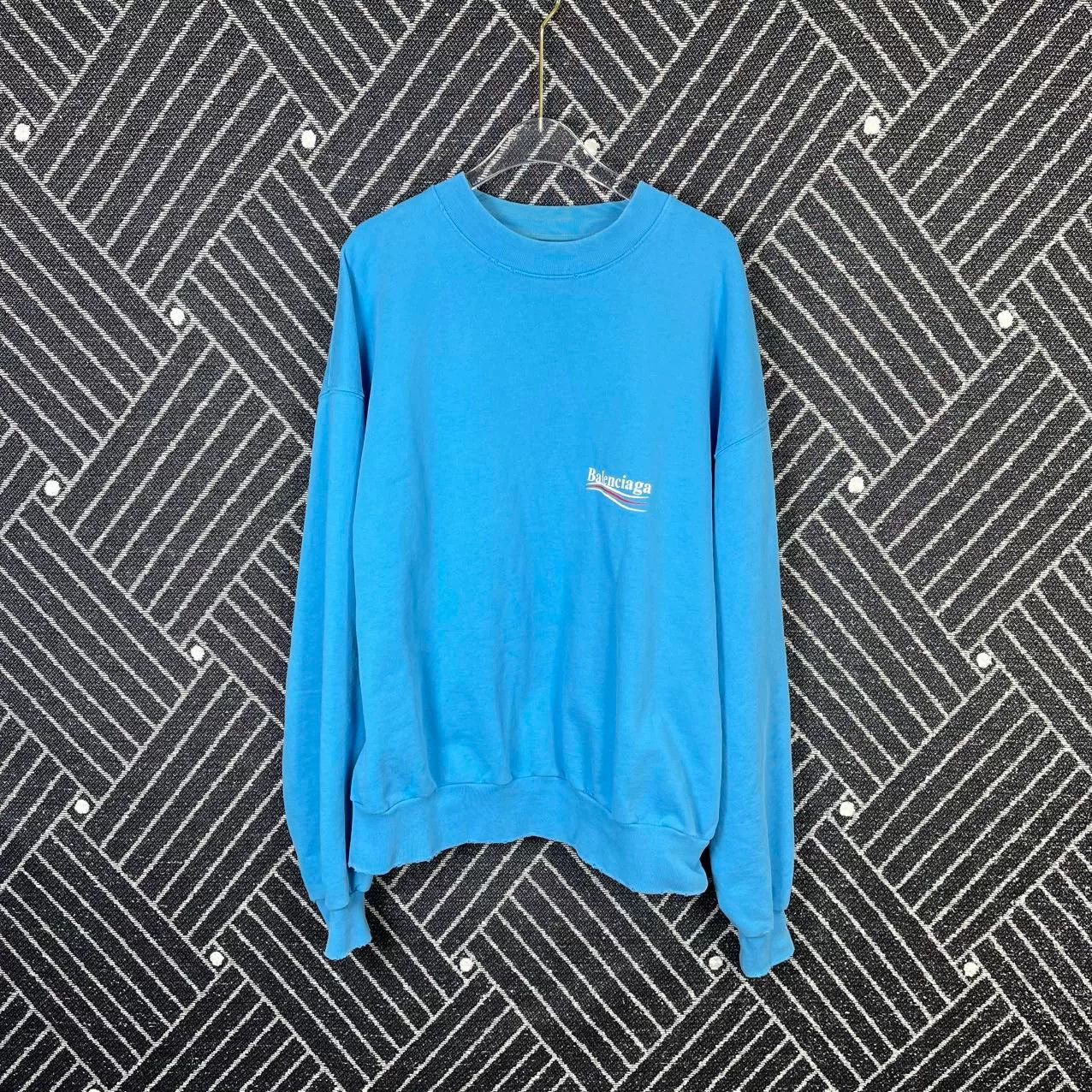 Balenciaga Balenciaga Cola Sky Blue Logo Sweatshirt Size XS / US 0-2 / IT 36-38 - 1 Thumbnail