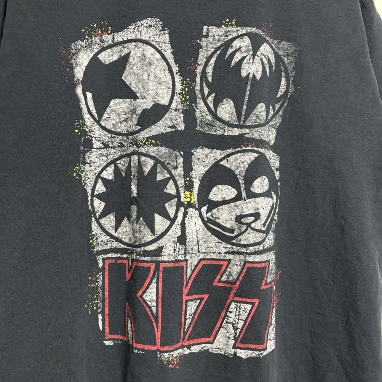 Band Tees × KISS × Vintage Vintage Y2K Kiss Faded Black Graphic Tee Size US L / EU 52-54 / 3 - 3 Thumbnail