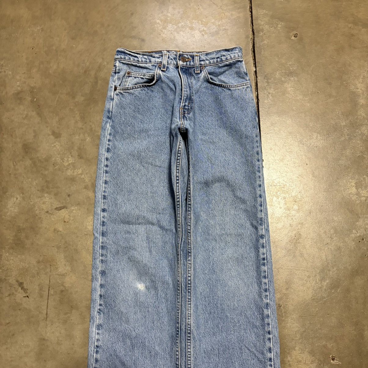 Levi's Vintage Levis 565 Orange Tag Wide Leg Baggy Denim Jeans 90s Size US 29 - 4 Thumbnail