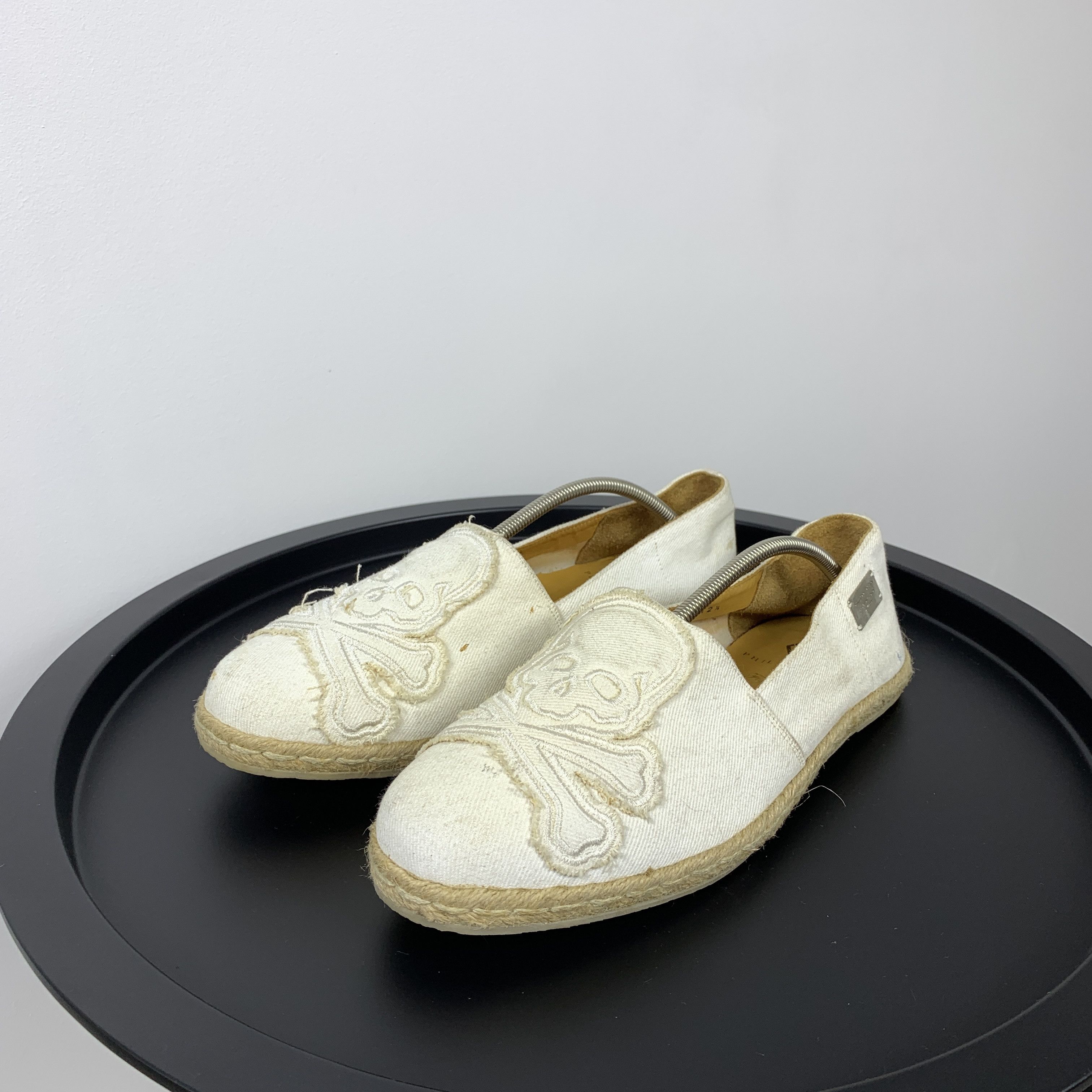 Philipp Plein Philipp Plein Skull White Espadrilles Low Top Loafers Shoes Size US 9.5 / EU 42-43 - 4 Thumbnail