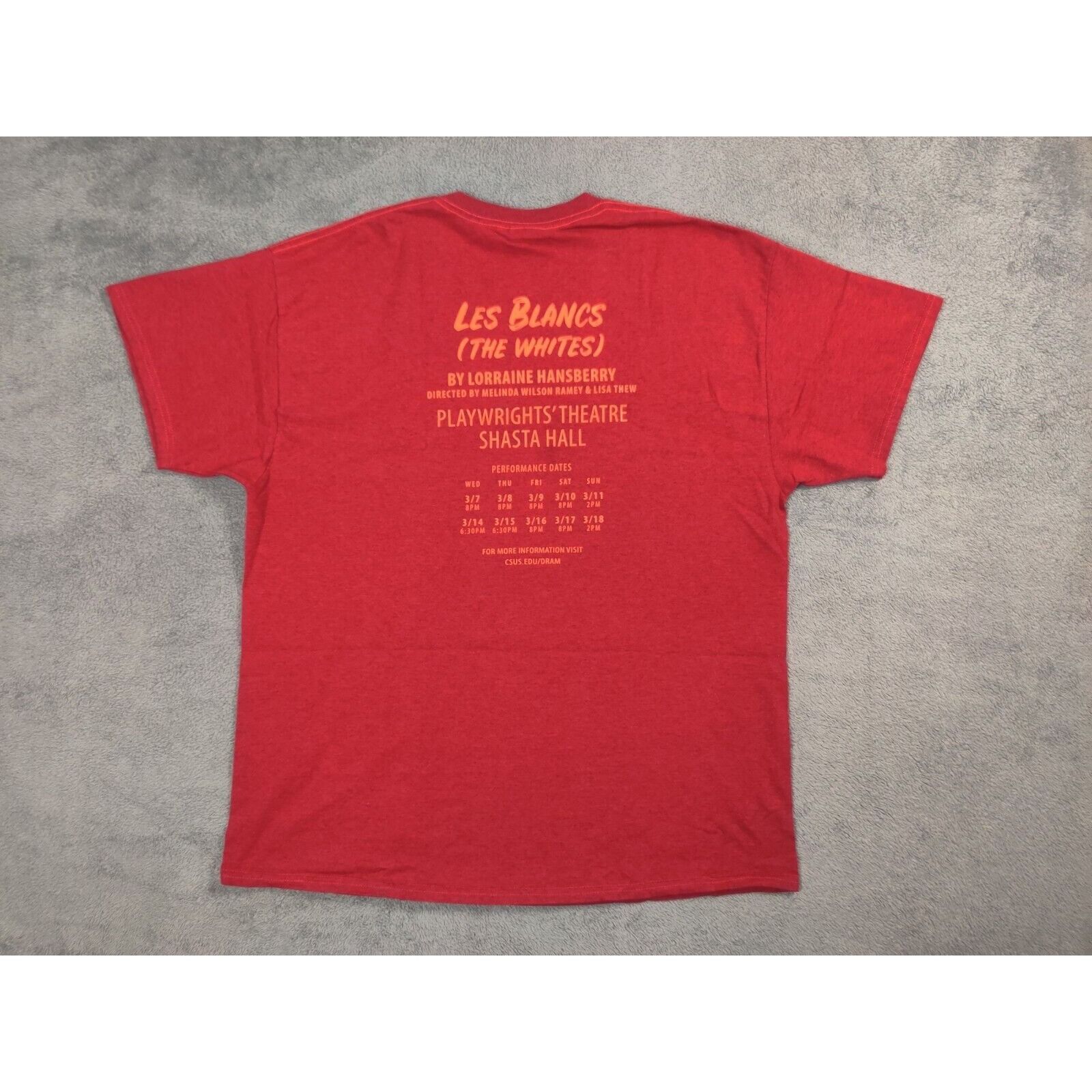 Gildan Les Blancs Shirt Adult Men Red XL The White Play by American Size US XL / EU 56 / 4 - 6 Thumbnail