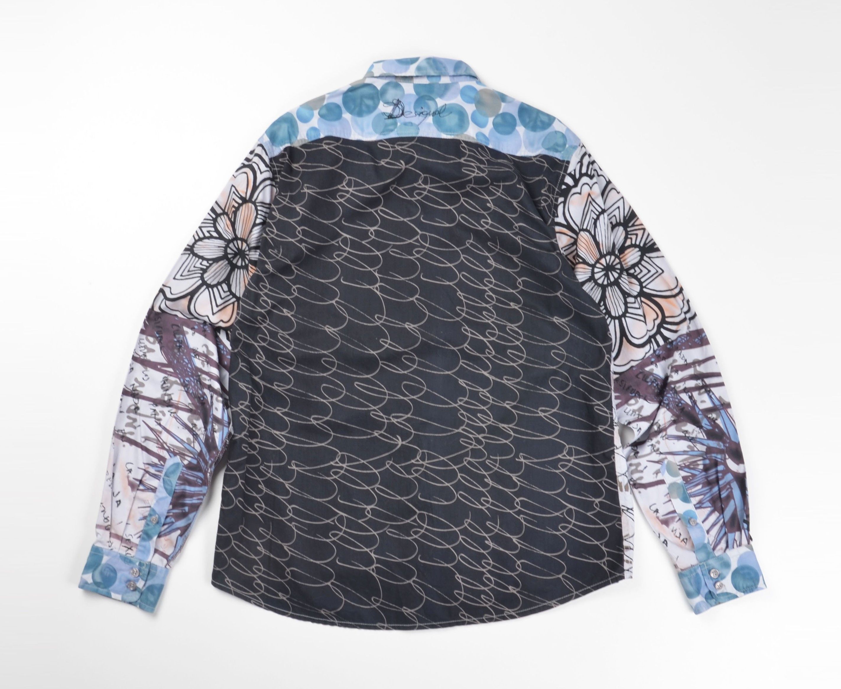 Desigual Vintage Desigual Patchwork Graphic Artsy Statement Shirt Size US L / EU 52-54 / 3 - 2 Thumbnail