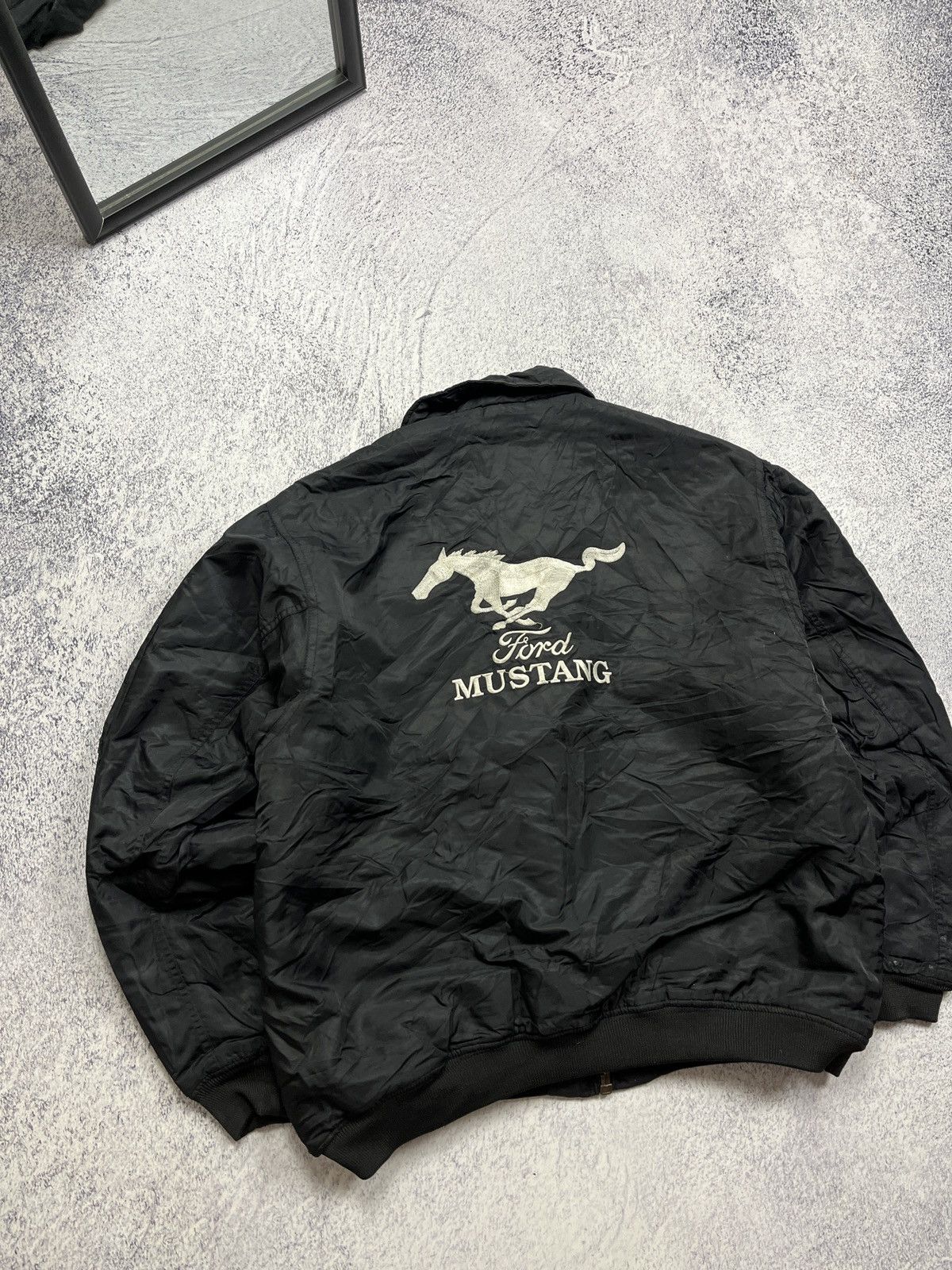 Vintage Vintage Ford Mustang Bomber Jacket Flyers Boxy 90’s Rare Size US L / EU 52-54 / 3 - 16 Thumbnail