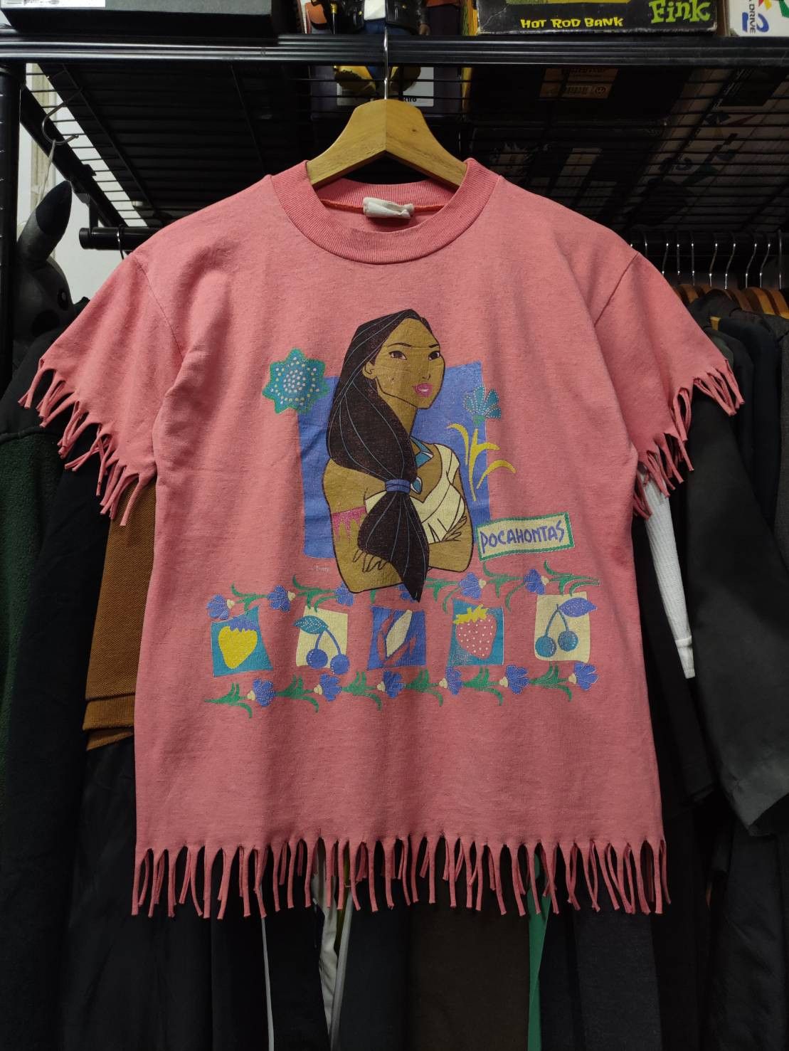 Disney Vtg 90's Disney " Pocahontas " Movie Promo Fringe T-Shirt Size US S / EU 44-46 / 1 - 2 Thumbnail