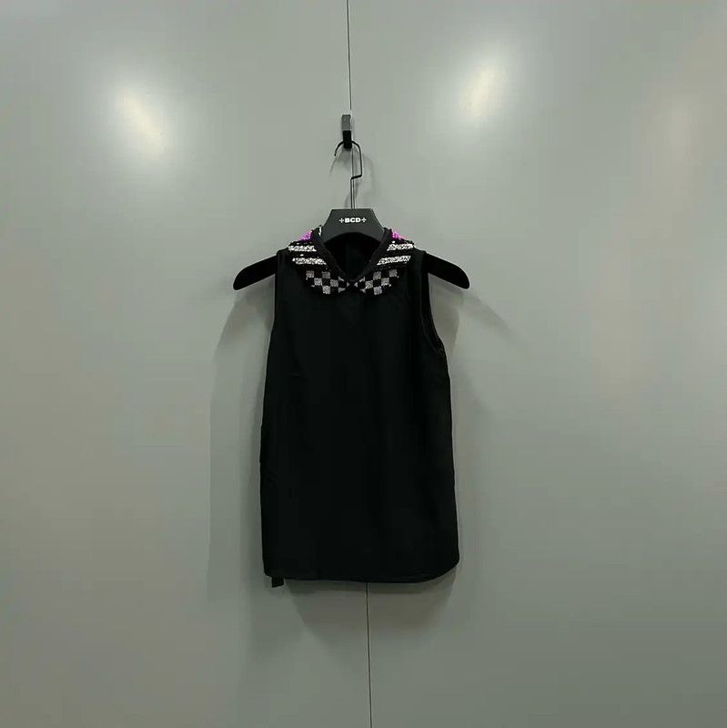Miu Miu Miu Miu Black Short Sleeve Cotton T-Shirt 0089 Size ONE SIZE - 1 Thumbnail
