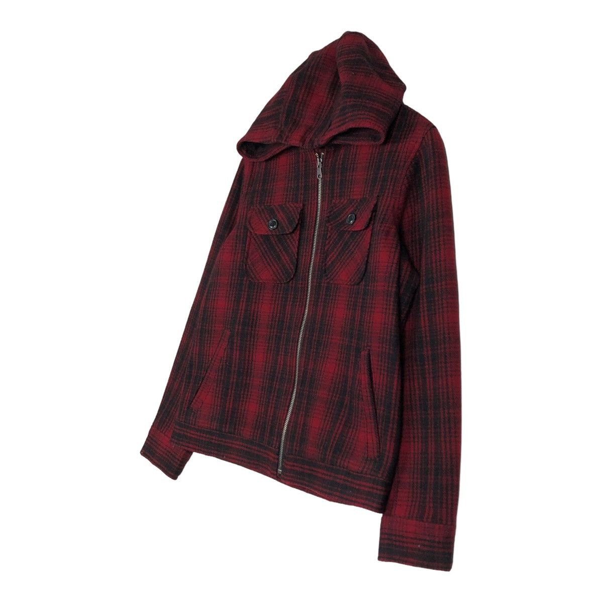 Japanese Brand 🔥VINTAGE BIKER WOOL JACKET GAP TARTAN DESIGN ISSEY MIYAKE Size US M / EU 48-50 / 2 - 4 Thumbnail