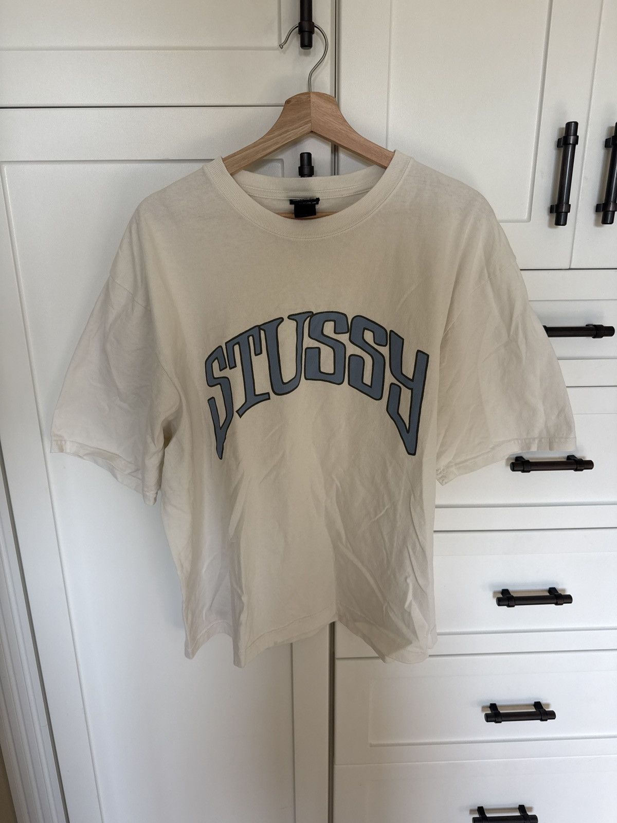 Cropped stussy t-shirt logo tee