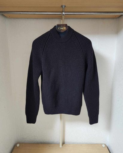 Tom Ford o1sm1stk0824 Cashmere Mockneck Knit Sweater in Navy Blue Size US M / EU 48-50 / 2 - 1 Thumbnail