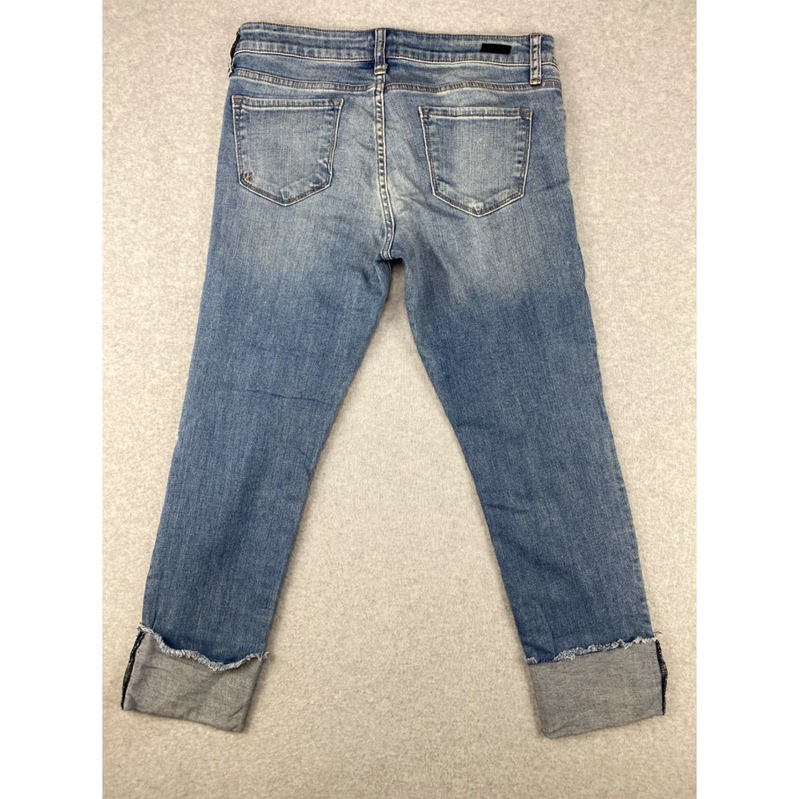 Vintage KUT from the Kloth Jeans 6 Womens Capri Jeans Mid-Rise Cuffed Denim Blue Regular Fit 5-Pocket Modern Style Pants Girls Womens Size 28" / US 6 / IT 42 - 6 Thumbnail