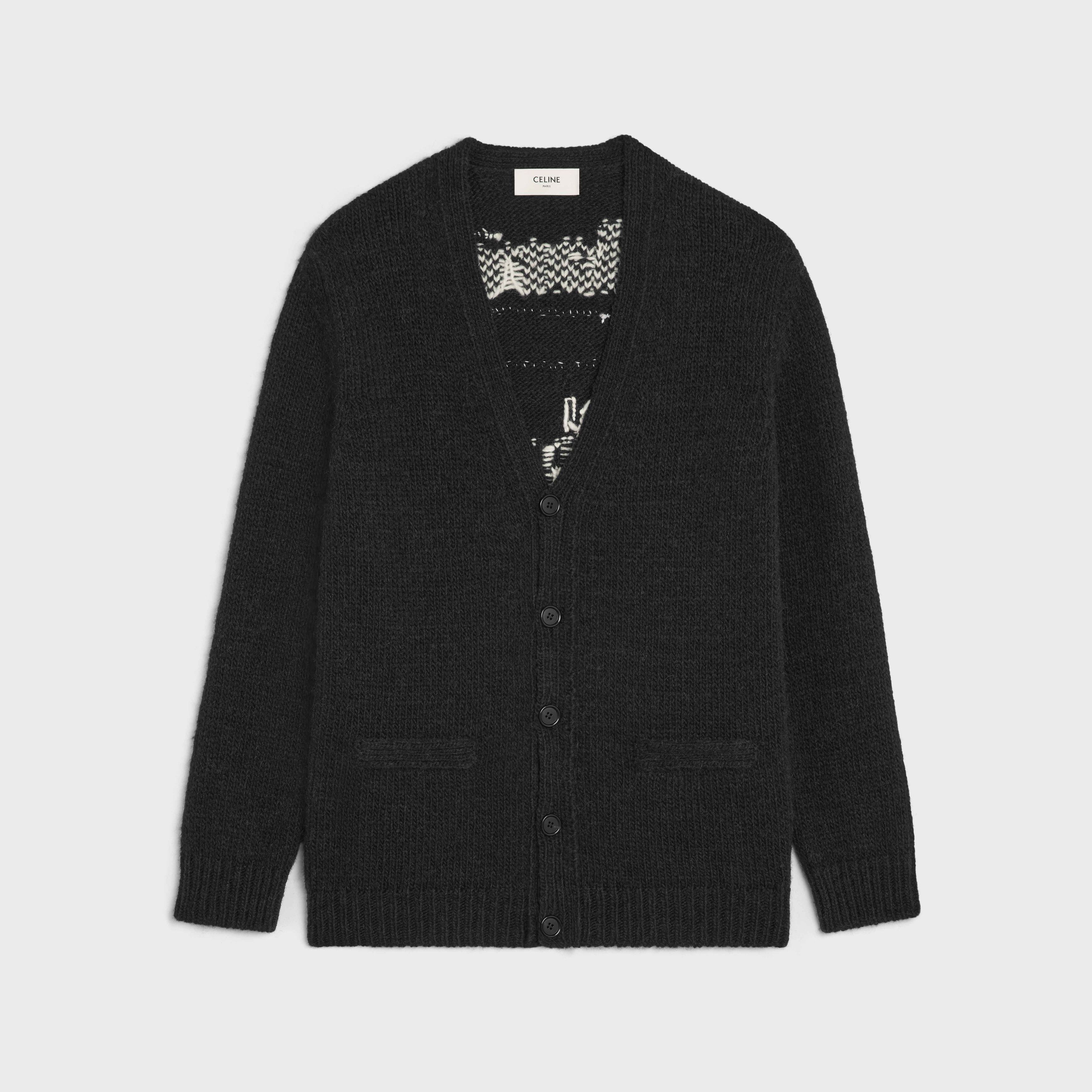 Celine o1bcso1str0925 2AE8E528W Cardigan in Black/Cream Size US S / EU 44-46 / 1 - 2 Thumbnail