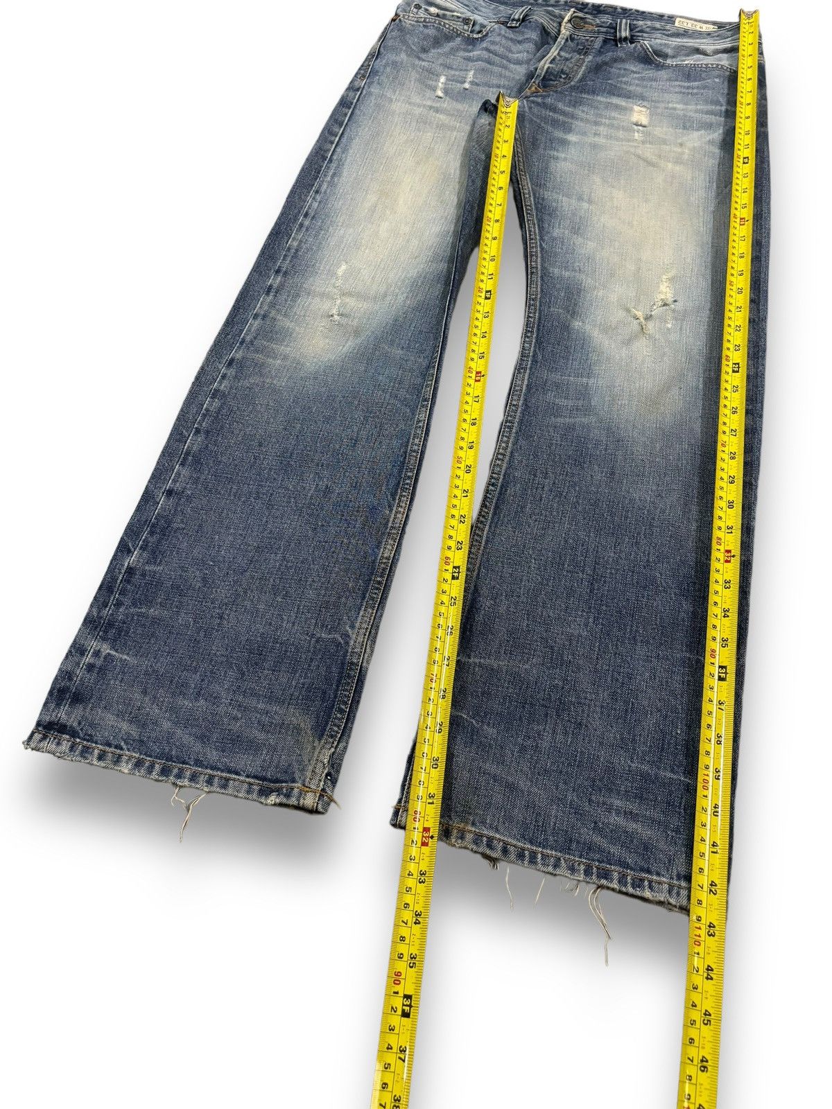 Diesel Vintage Diesel Industry Mud Wash Loose Fit Distressed Jeans Size US 34 / EU 50 - 17 Thumbnail