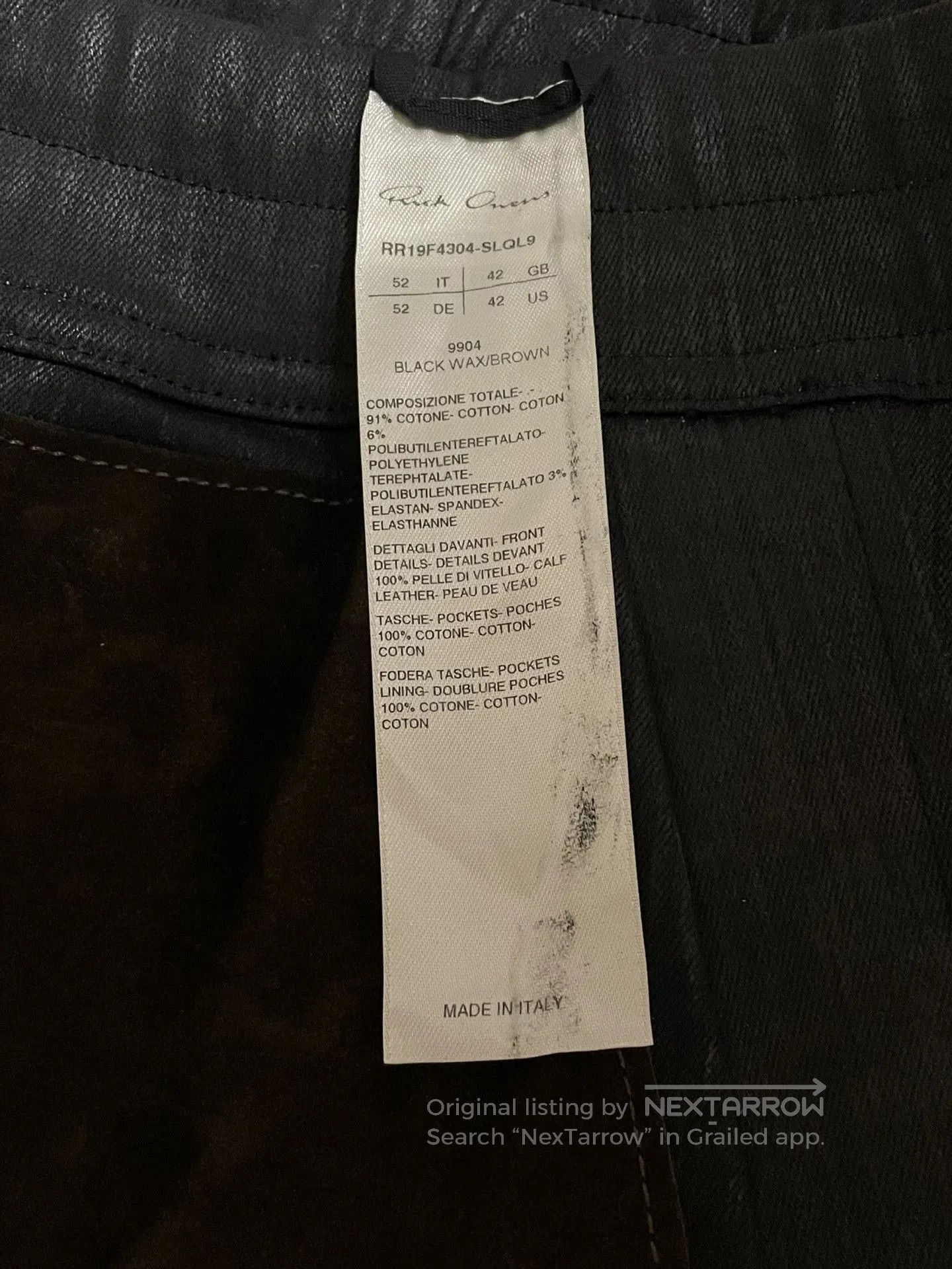 Rick Owens rick owens ro waxed finish cargo pants. Size US 42 / EU 58 - 3 Thumbnail