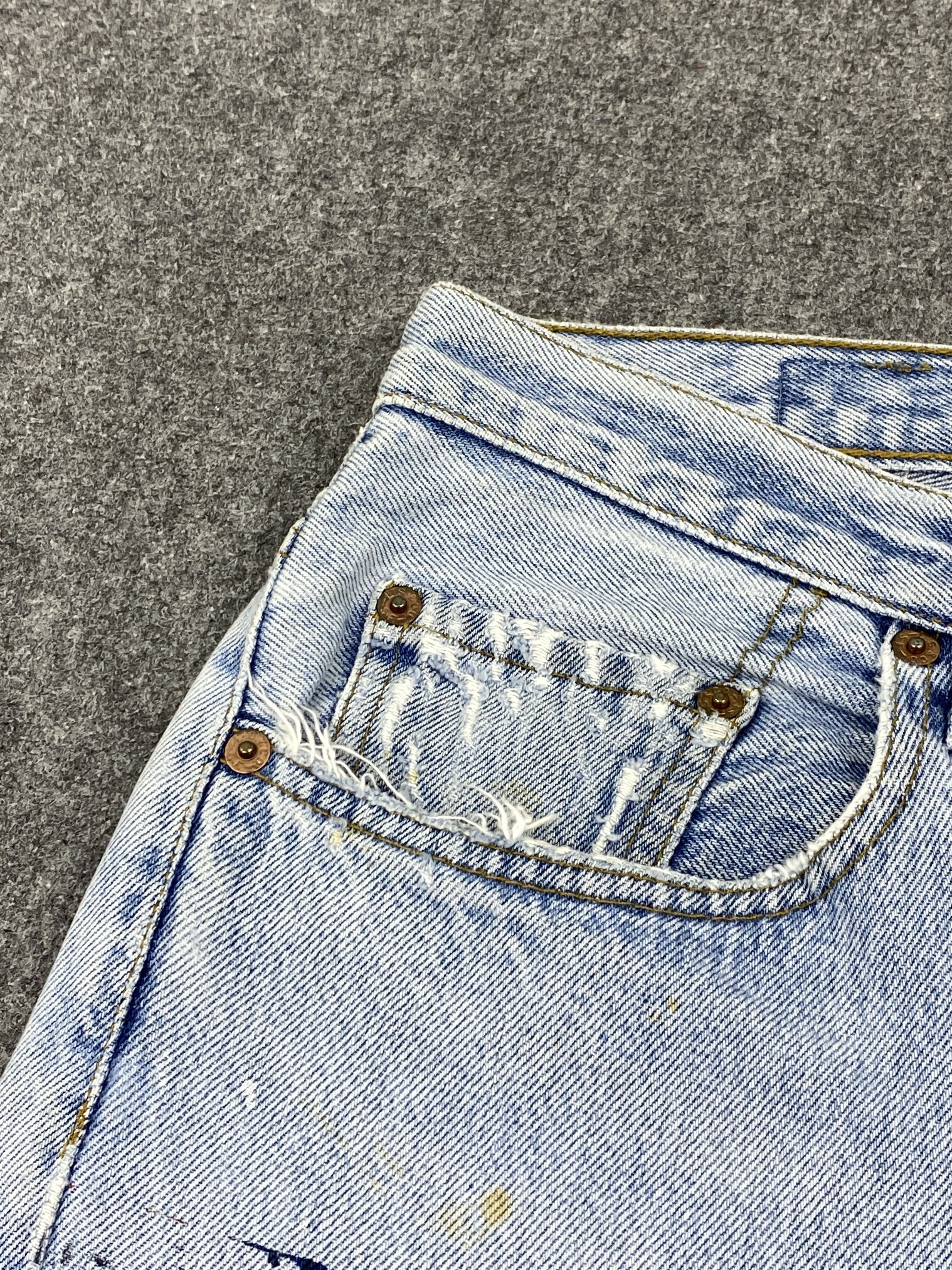 Levi's Vintage 80s Levis 501 Sex Pistols Custom Made Jeans DP2724 Size US 30 / EU 46 - 15 Thumbnail