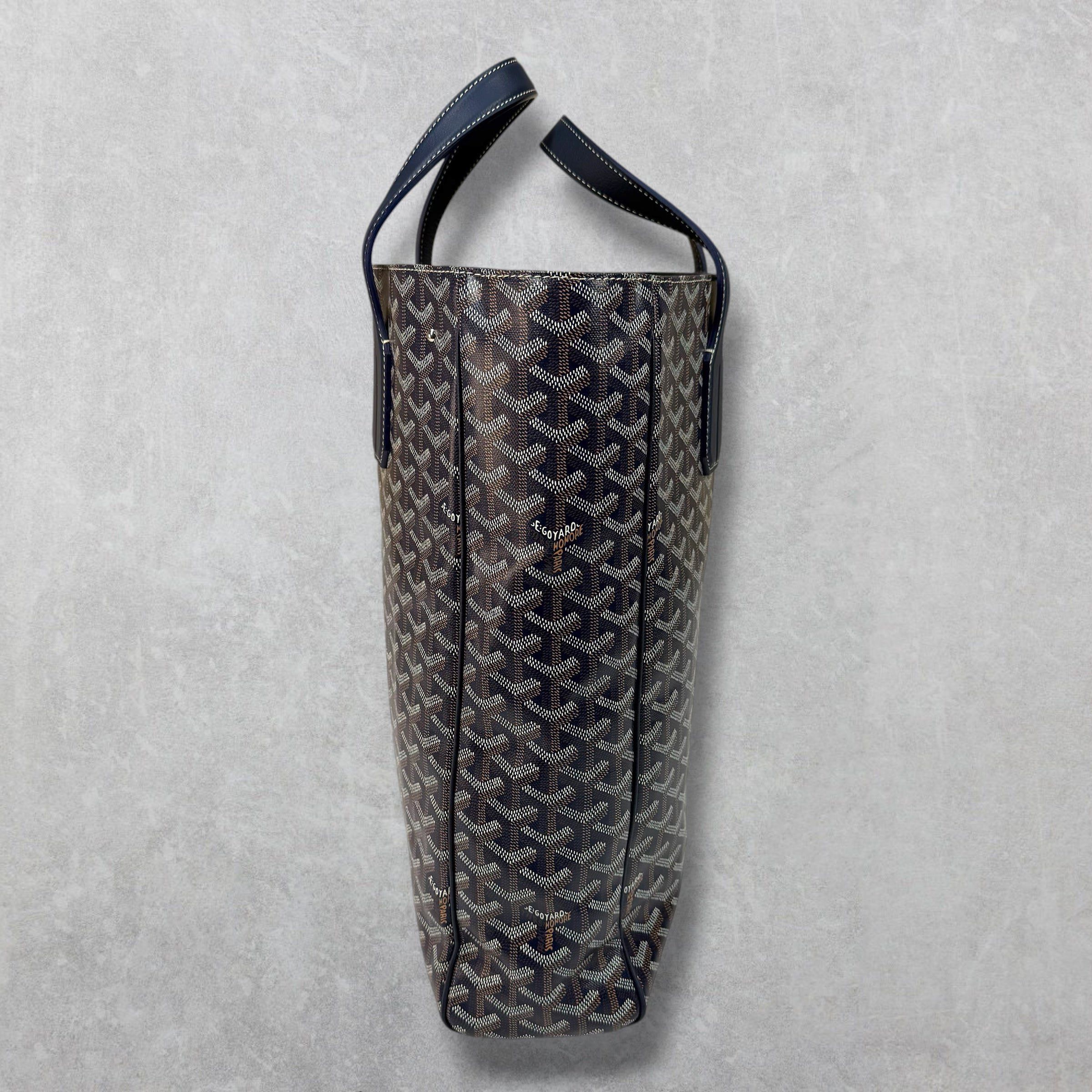 Goyard Goyard Navy Blue Voltaire Tote w/ Sangle MM Strap Size ONE SIZE - 7 Thumbnail