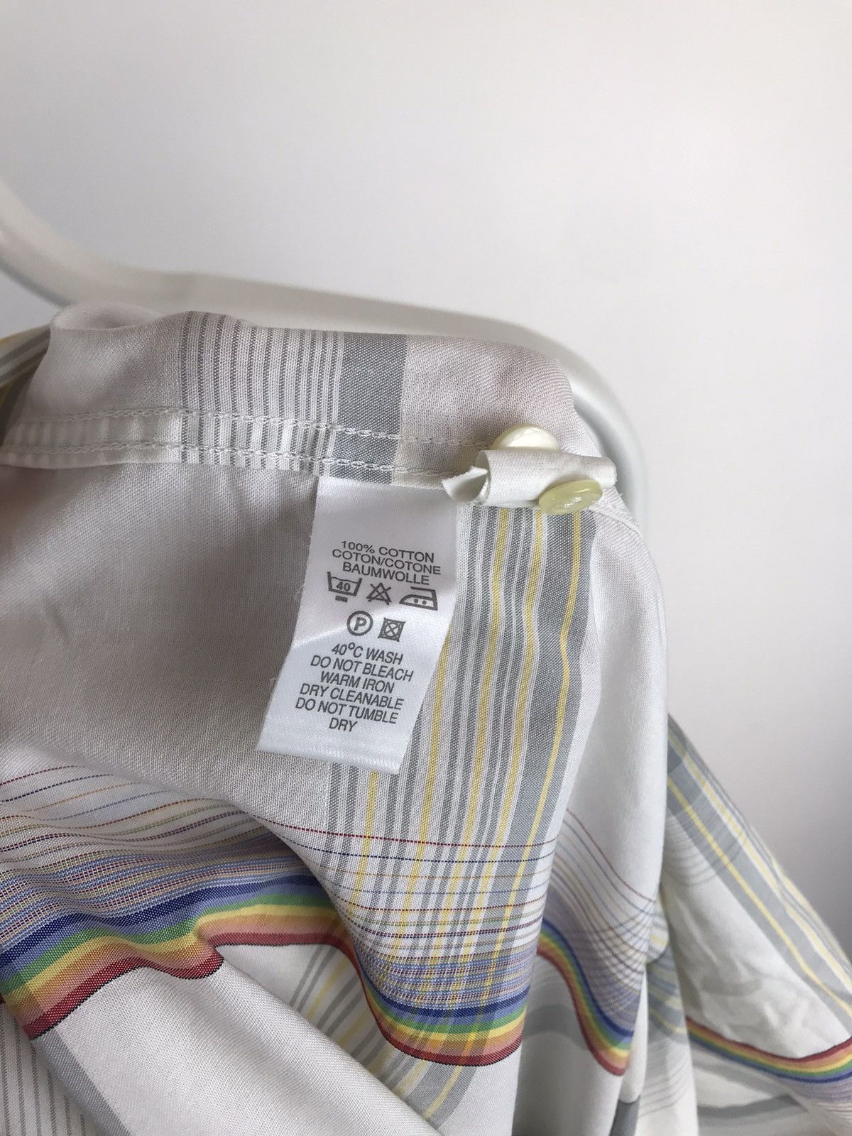Paul Smith Vintage Paul Smith Rainbow Short Sleeve Shirt Size US L / EU 52-54 / 3 - 6 Thumbnail