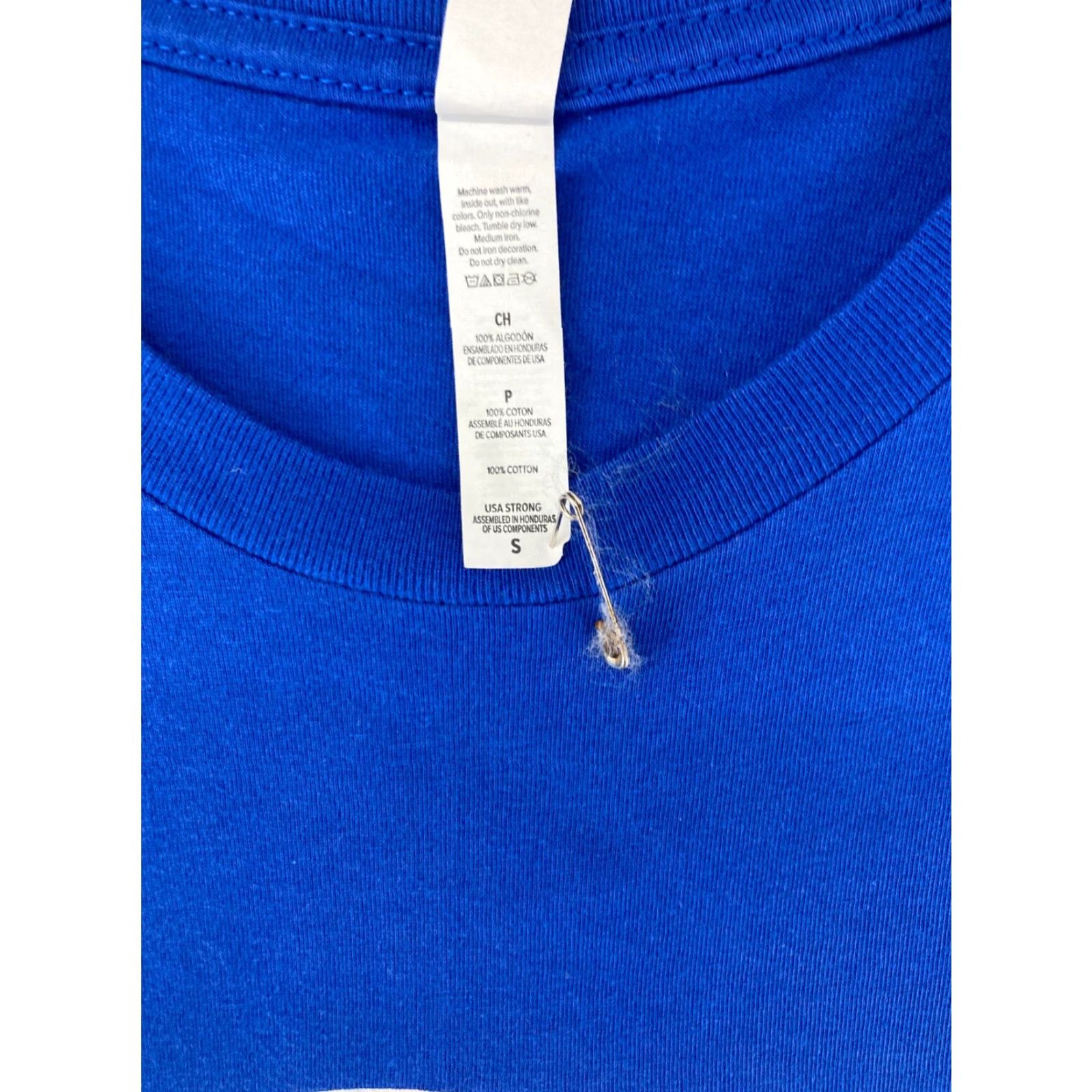 Vintage Canvas Beer Graphic Print T-Shirt Womens Small Blue Cap Sleeve Crew Neck Florida Pinup Size S / US 4 / IT 40 - 6 Thumbnail