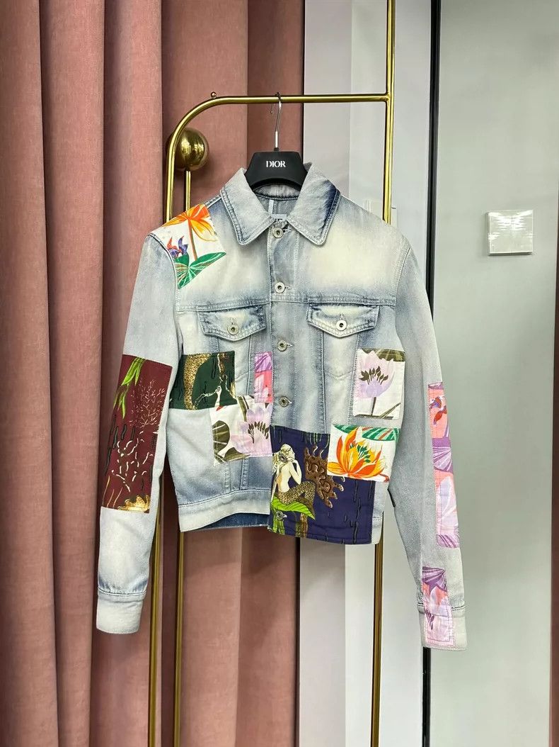 Loewe LOEWE Paula Ibiza patchwork printed denim jacket Size S / US 4 / IT 40 - 1 Thumbnail