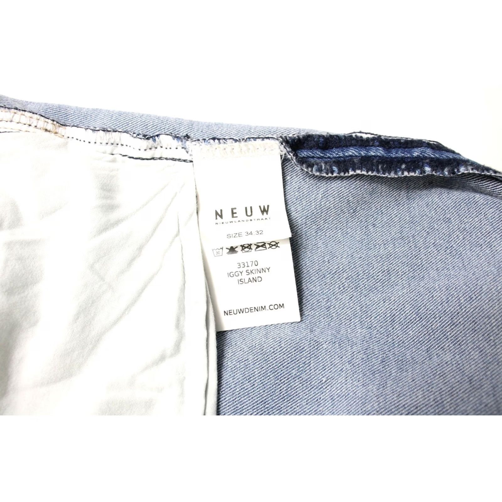 Vintage NEUW Iggy Skinny Jeans Men's W34/L32 Stretch Button Fly Fade Effect Jeans Size US 34 / EU 50 - 7 Thumbnail