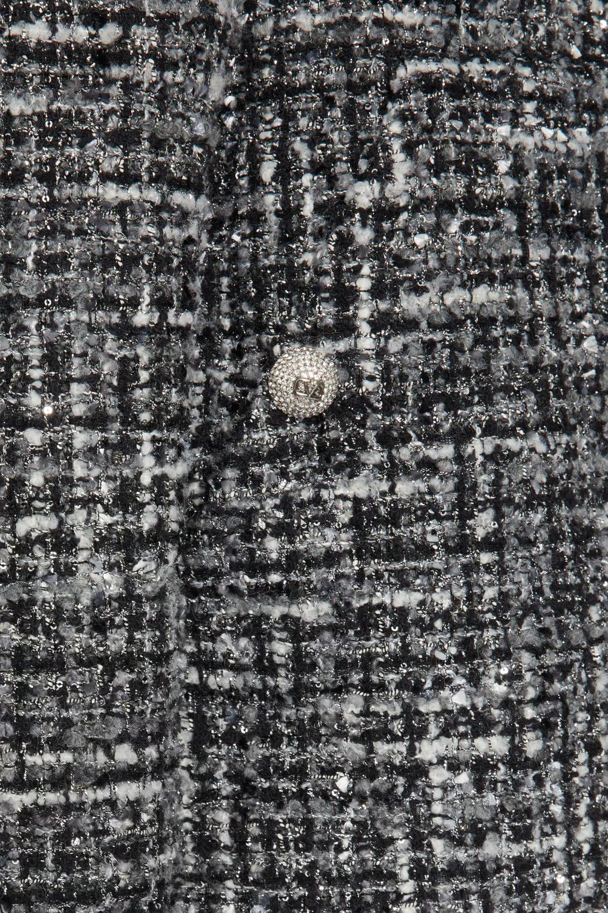 Valentino o1s1wg110426 Hooded Tweed Jacket in Multicolor Size M / US 6-8 / IT 42-44 - 4 Thumbnail
