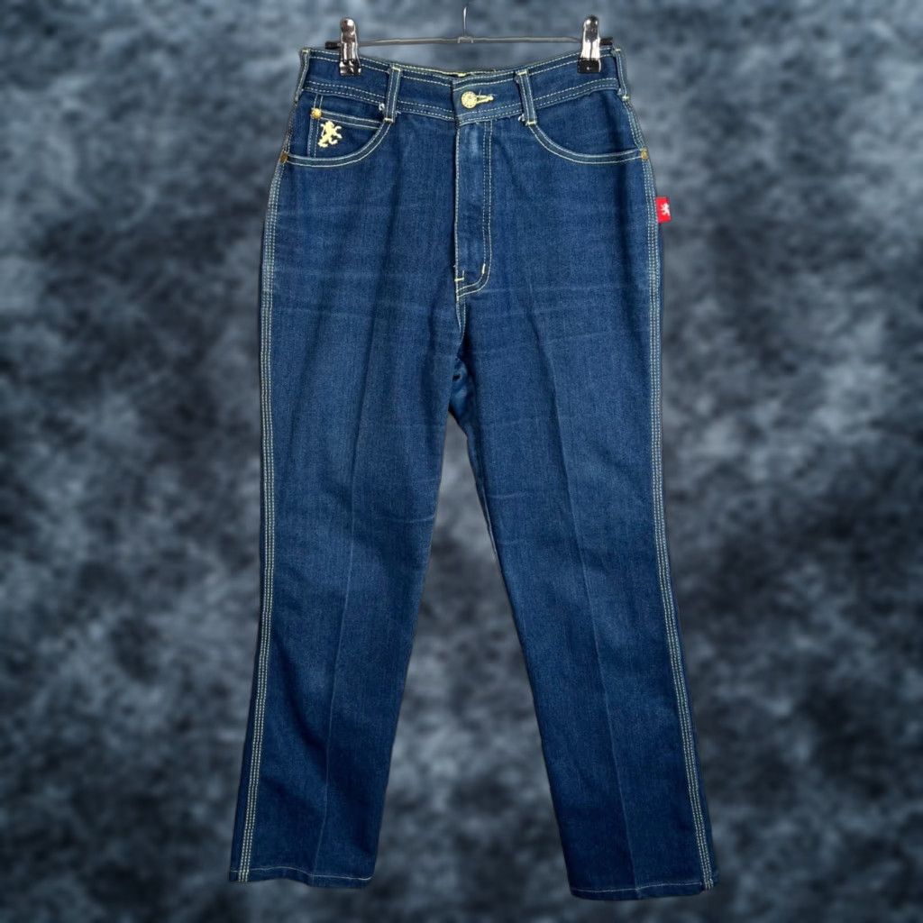 Denime Branton Stretch Jeans Womens Size 10 Dark Wash Denim Cowgirl Straight Leg Size 32" / US 10 / IT 46 - 1 Thumbnail