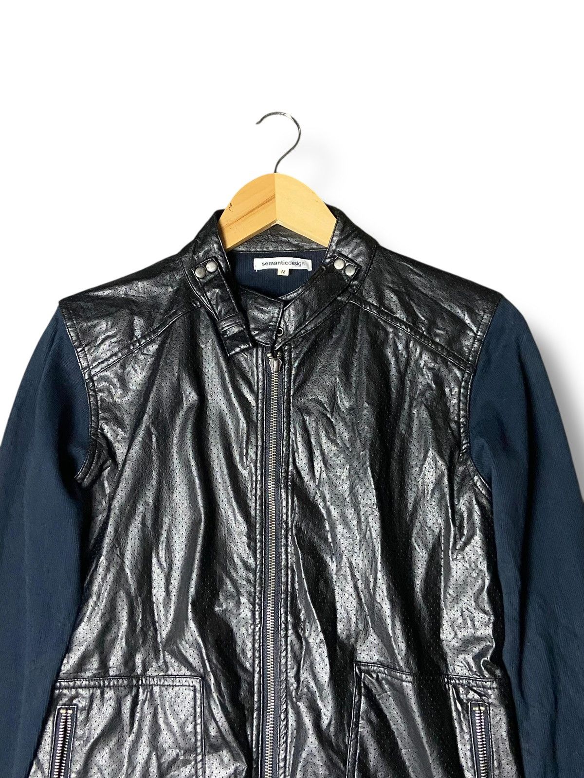 semanticdesign SEMANTIC DESIGN Leather Biker Jacket (139) Size US M / EU 48-50 / 2 - 5 Thumbnail