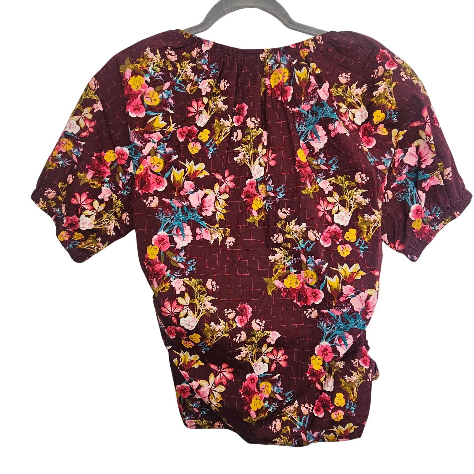 White House Black Market White House Black Market Womens Floral Ruched Front Poplin M Size M / US 6-8 / IT 42-44 - 10 Thumbnail
