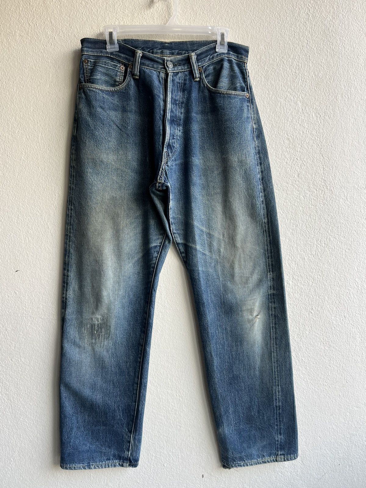 Full Count & Co. Vintage OVER RAIL & Co Japan Dirty Mud Denim Selvedge Jeans Size US 31 - 23 Thumbnail
