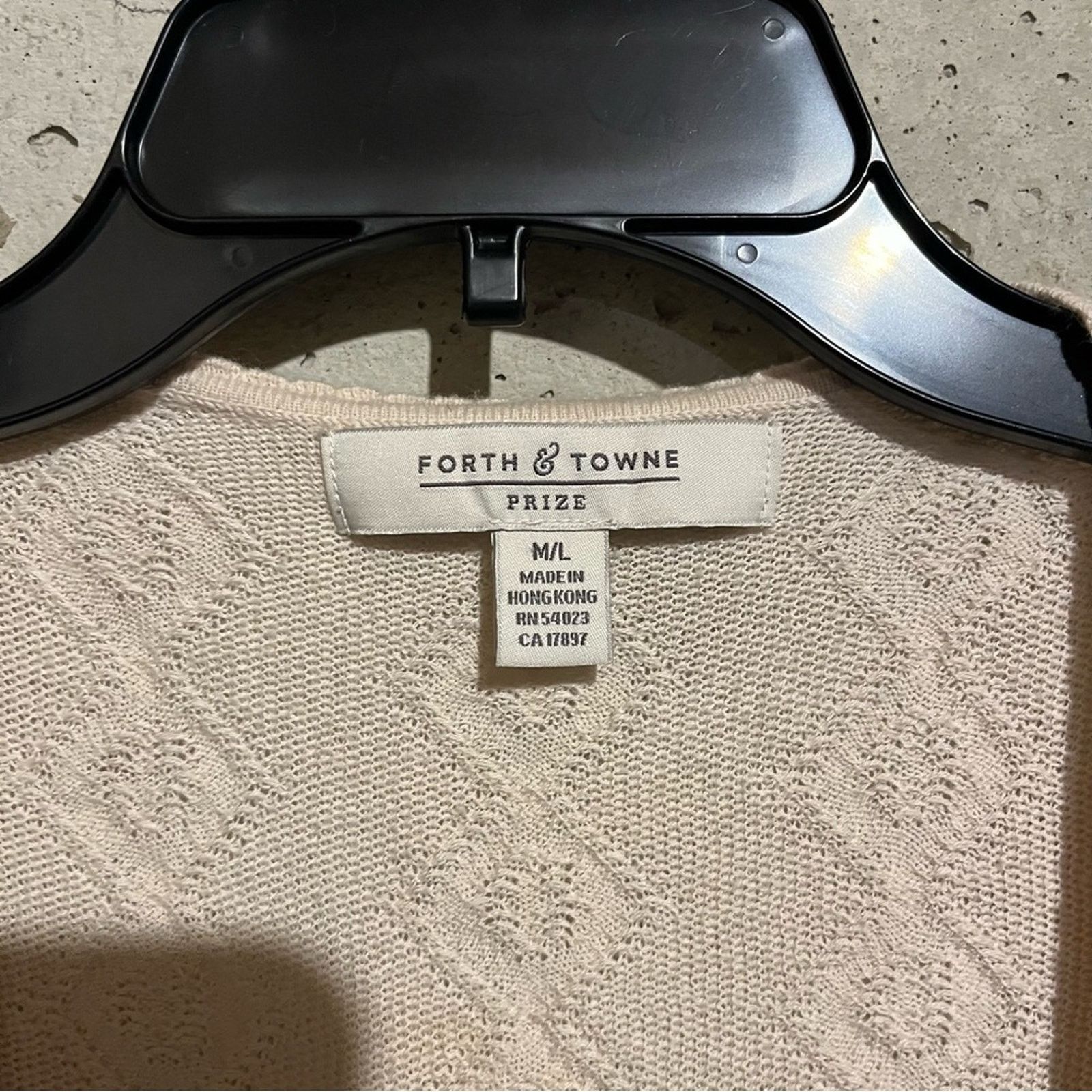 Other Forth & Towne Prize Cream Knit Cropped Short Sleeve Cardigan Size M / US 6-8 / IT 42-44 - 2 Thumbnail