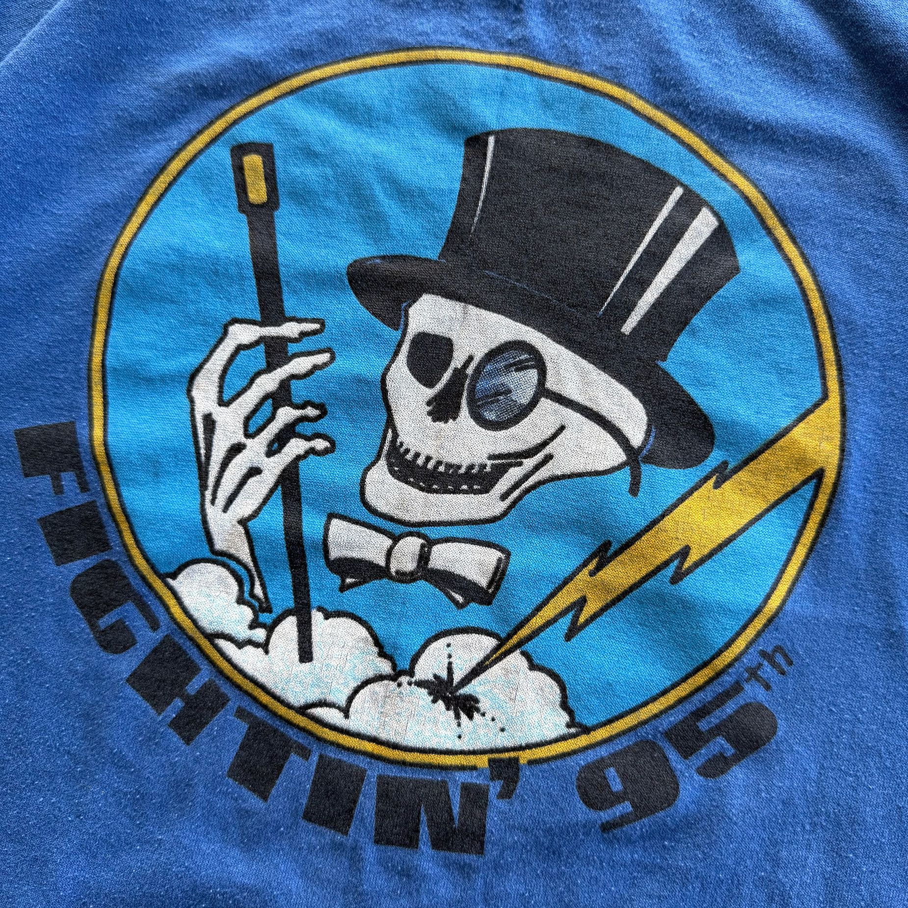 Vintage 1980s USAF 95th Fighter Squadron "Boneheads" Tee Size US L / EU 52-54 / 3 - 3 Thumbnail
