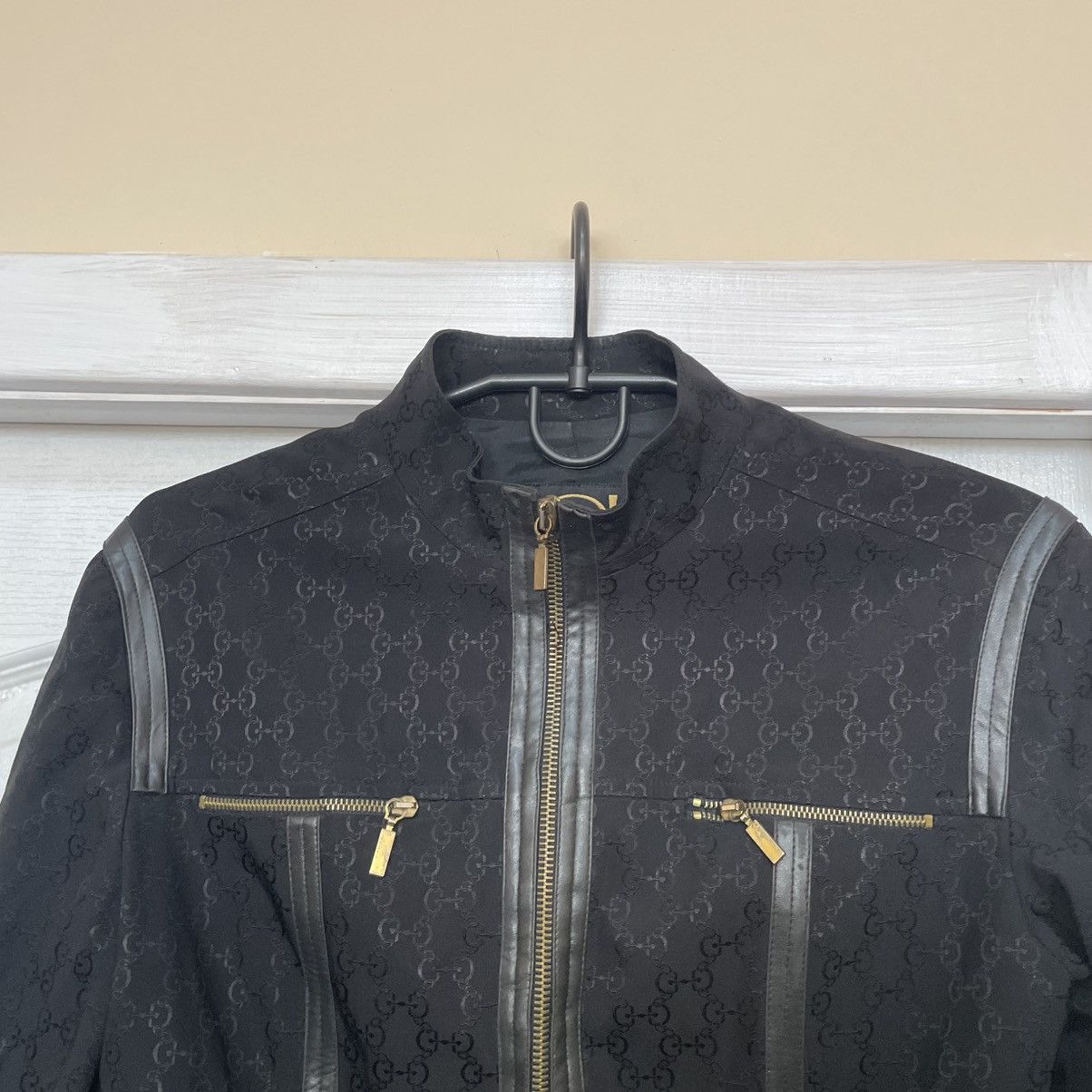 If Six Was Nine 90s cropped jacket bomber monogram cyber punk alt old goth Size M / US 6-8 / IT 42-44 - 2 Thumbnail