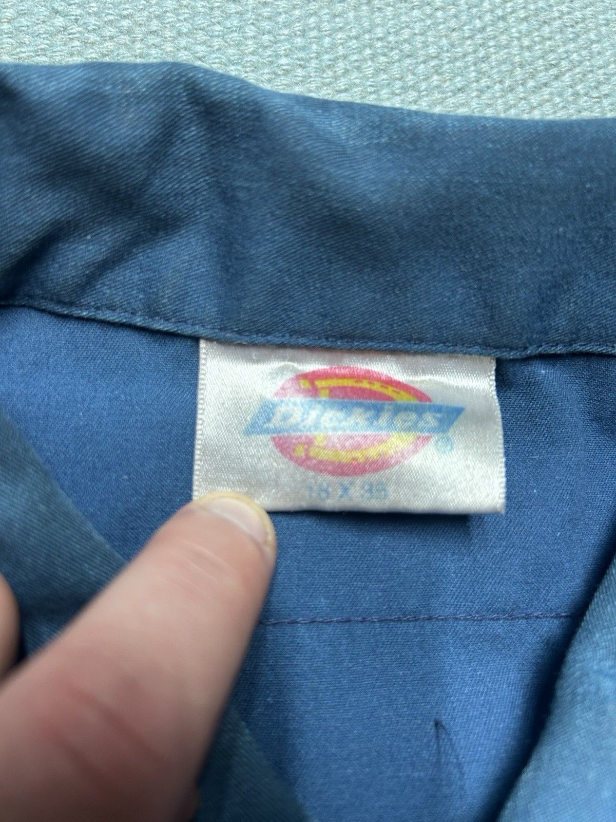 Vintage Vtg 90s work shirt dickies chino twill navy blu workwear XXL Size US XXL / EU 58 / 5 - 6 Thumbnail