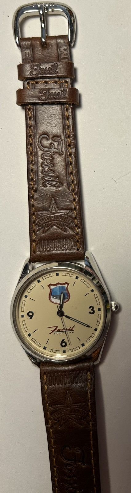 Fossil Rare vtg Fossil Route rt 66 watch leather moving imagesworks Size ONE SIZE - 5 Thumbnail