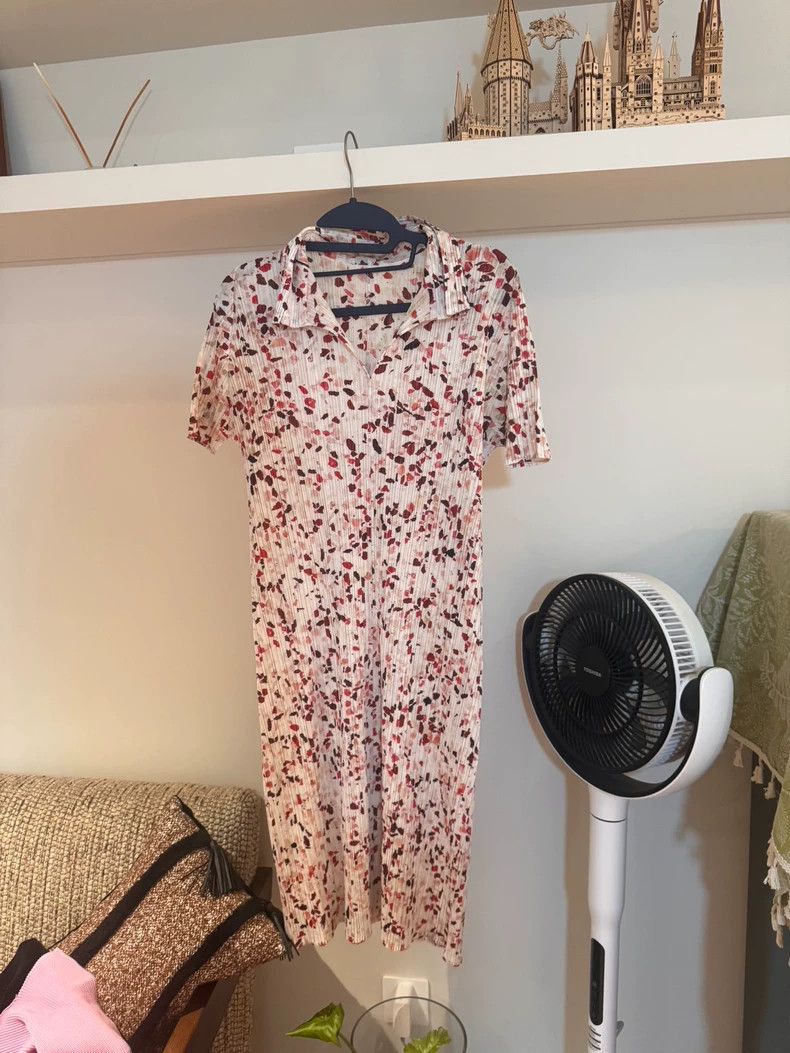 Issey Miyake Issey Miyake size:2 Pink floral print dress Size S / US 4 / IT 40 - 4 Thumbnail