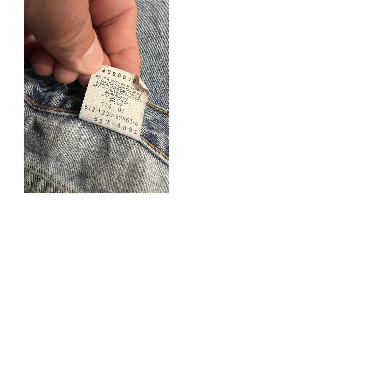 Levi's VINTAGE Levi's 512 Jeans Slim 34X30 Men Distressed Jeans 5-Pocket Denim Blue USA 90s Retro Size US 34 / EU 50 - 10 Thumbnail