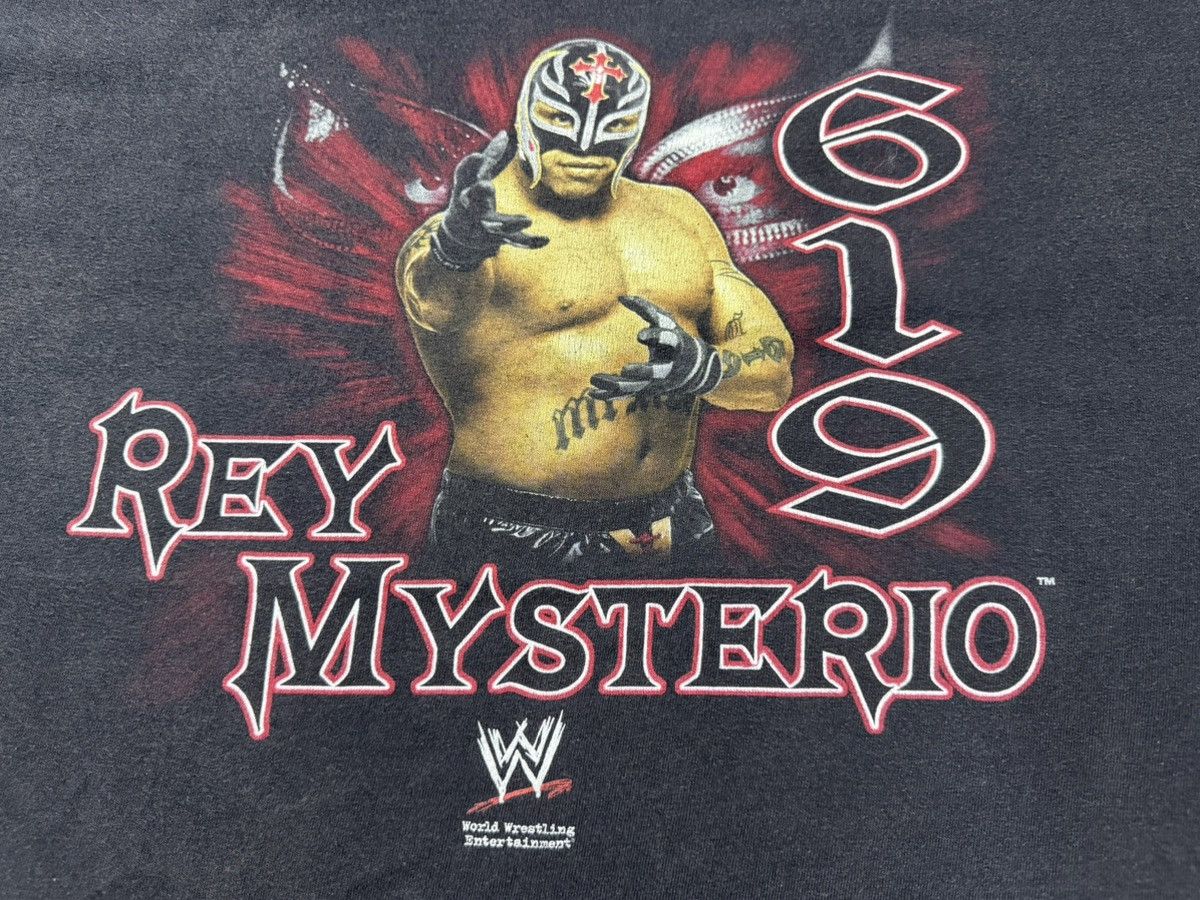 Vintage Vintage 00s WWE Rey Mysterio T Shirt Size US XL / EU 56 / 4 - 4 Thumbnail