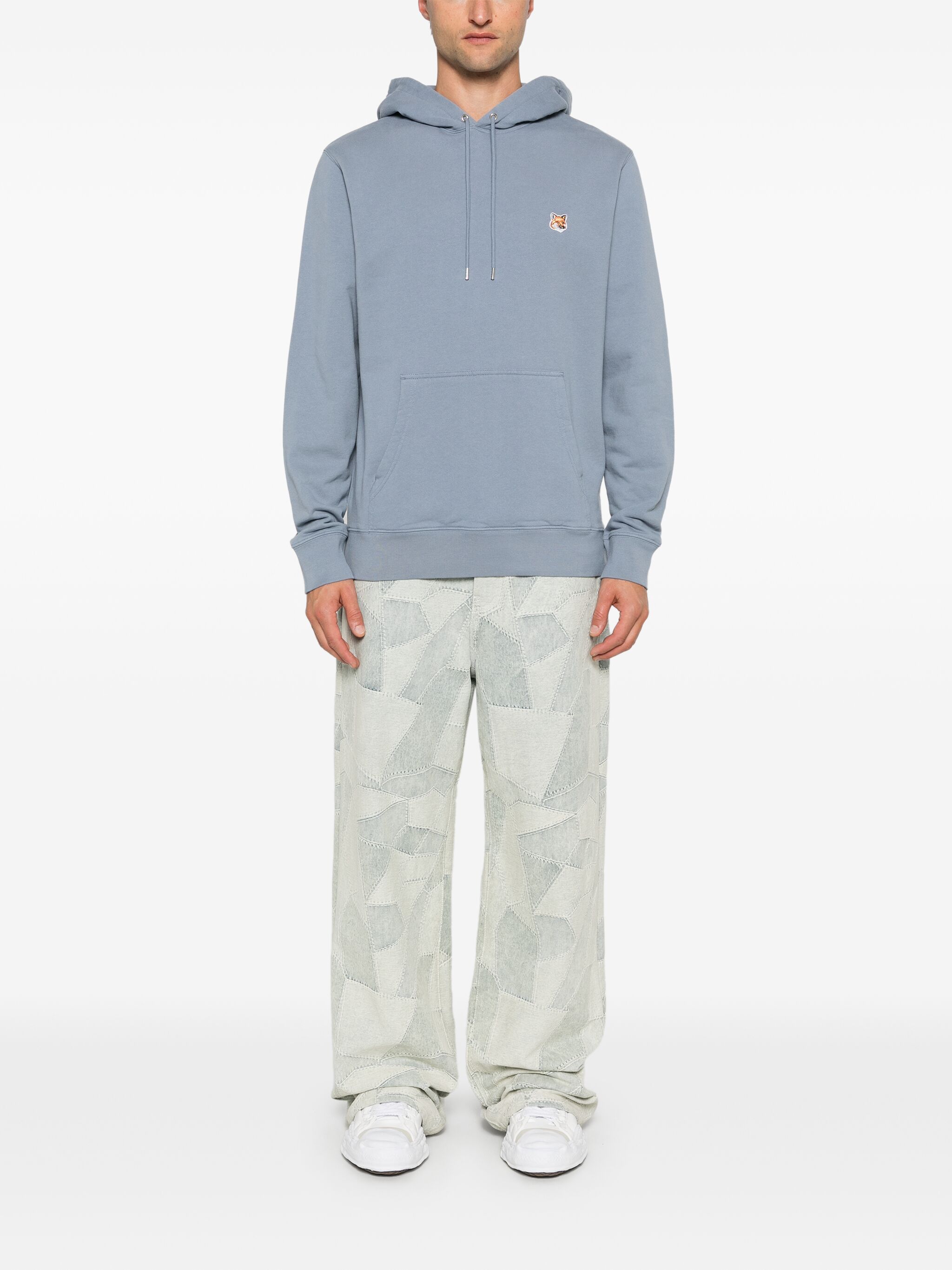 Maison Kitsune o1s22i1n1124 Fox Head Hoodie in Light Blue Size US M / EU 48-50 / 2 - 2 Thumbnail