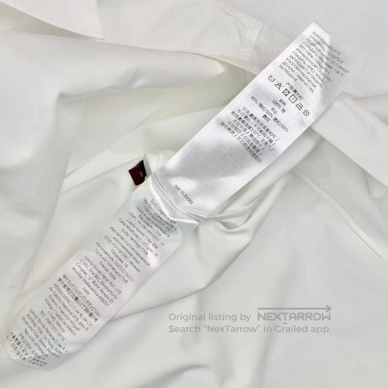 Gucci Guicci 24SS white short-sleeved shirt| Size M / US 6-8 / IT 42-44 - 5 Thumbnail